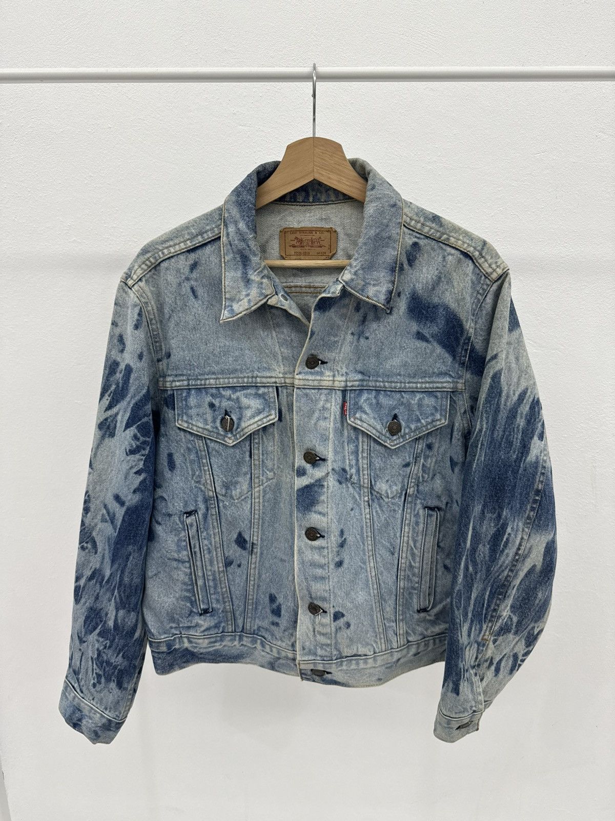 Levi's Rare! 80s Levis Red Label Type 3 Acid Wash Trucker Denim USA Size US M / EU 48-50 / 2 - 1 Thumbnail