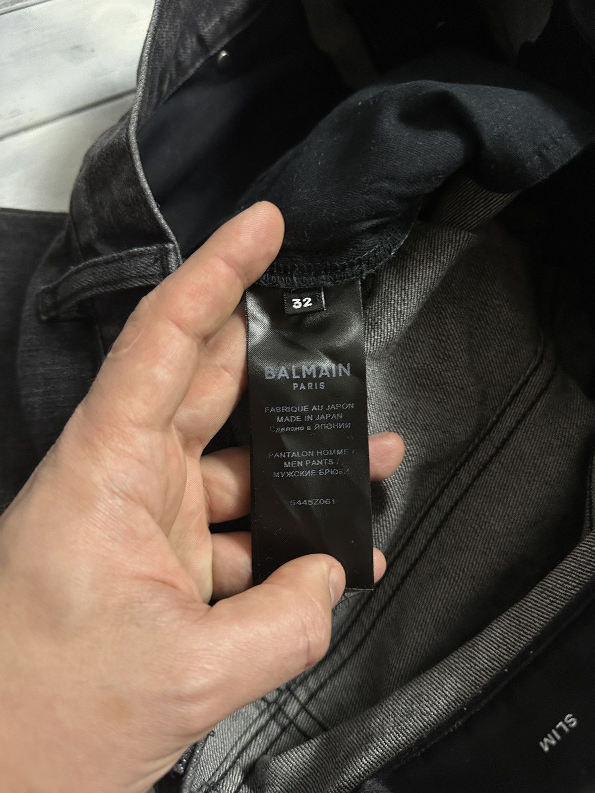 Balmain Rare Luxury Balmain Moto Biker Denim Jeans Made in Japan Size US 32 / EU 48 - 15 Thumbnail