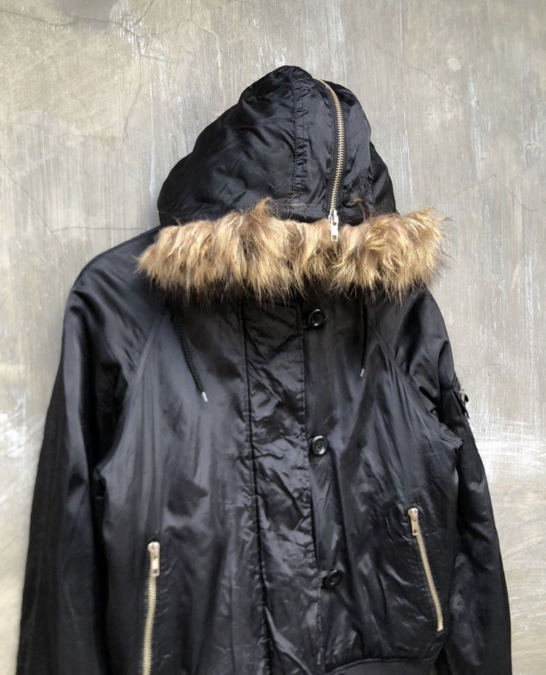 Japanese Brand Y2K Japanese arcive Fur Jacket Karma Black Triball Gothic Size US M / EU 48-50 / 2 - 2 Thumbnail