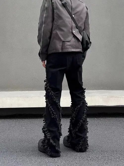 VIBE Vintage fringed raw edge bootcut jeans Size US 36 / EU 52 - 7 Thumbnail
