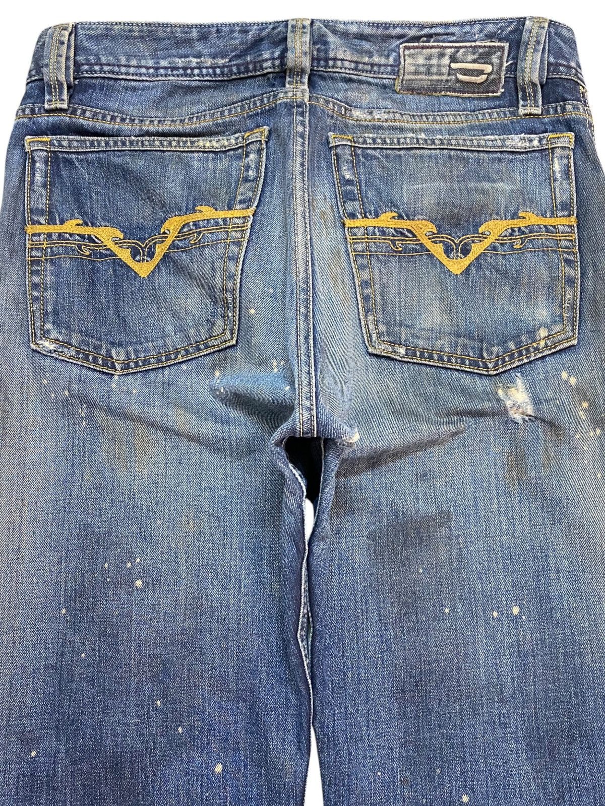 Diesel Black Gold Vintage Diesel Acid Wash Enough Baggy Distressed Jeans Size US 32 / EU 48 - 4 Thumbnail