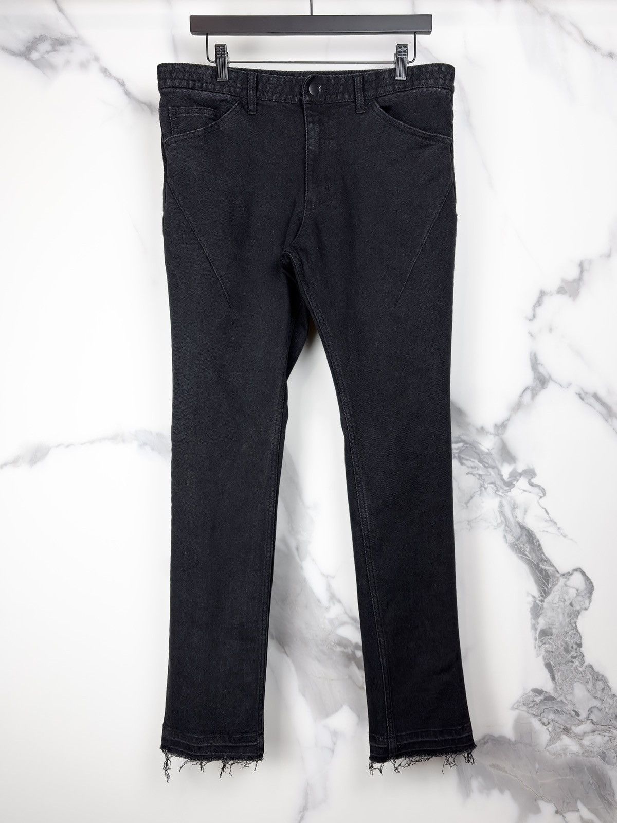 Number (N)ine NUMBER NINE FW06 NOIR COATED BLACK PAIN DENIM JEANS