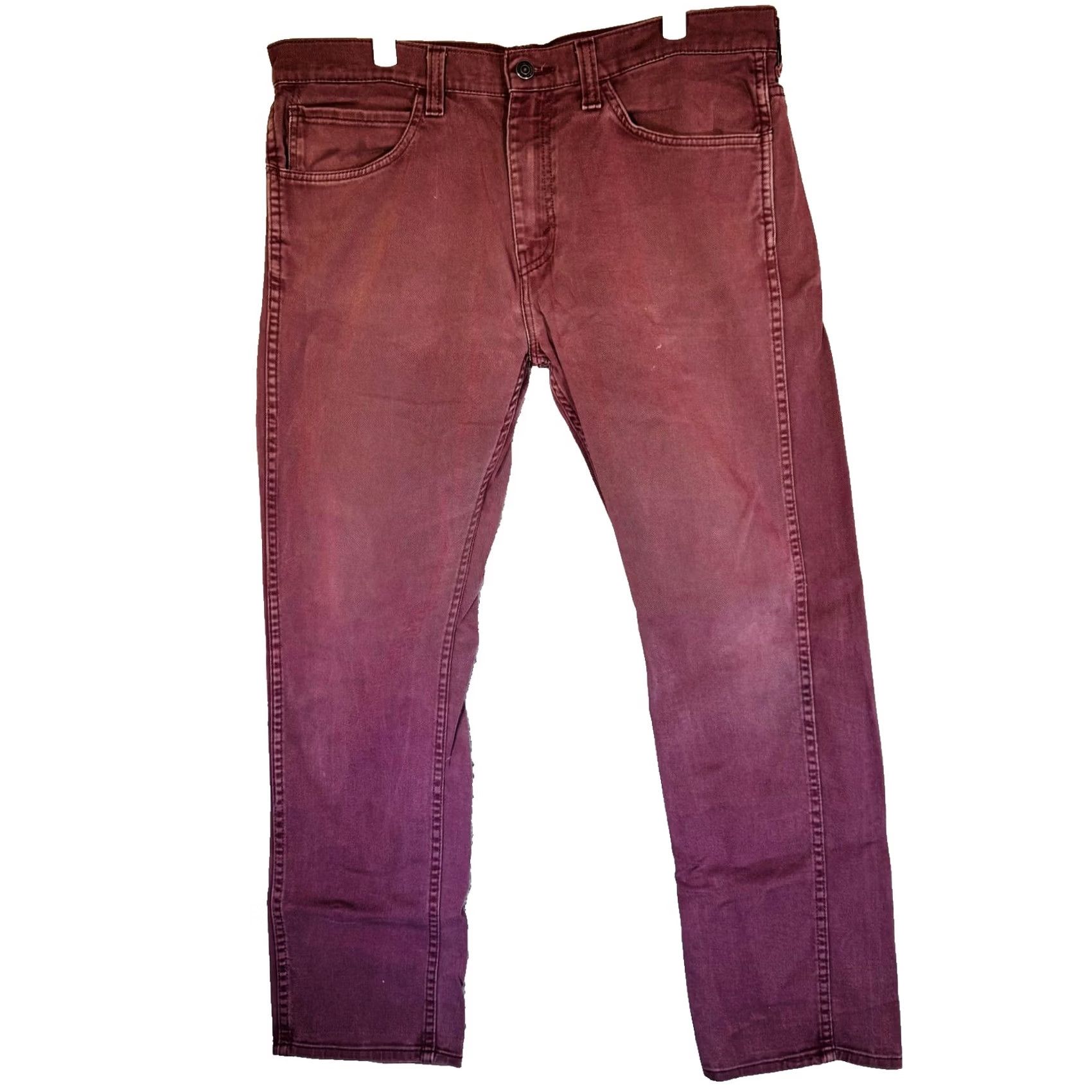 Levi's Levi's 501 Jeans Mens 36x32 Red Medium Wash Straight Denim Button Fly Classic Fit Size US 36 / EU 52 - 5 Thumbnail