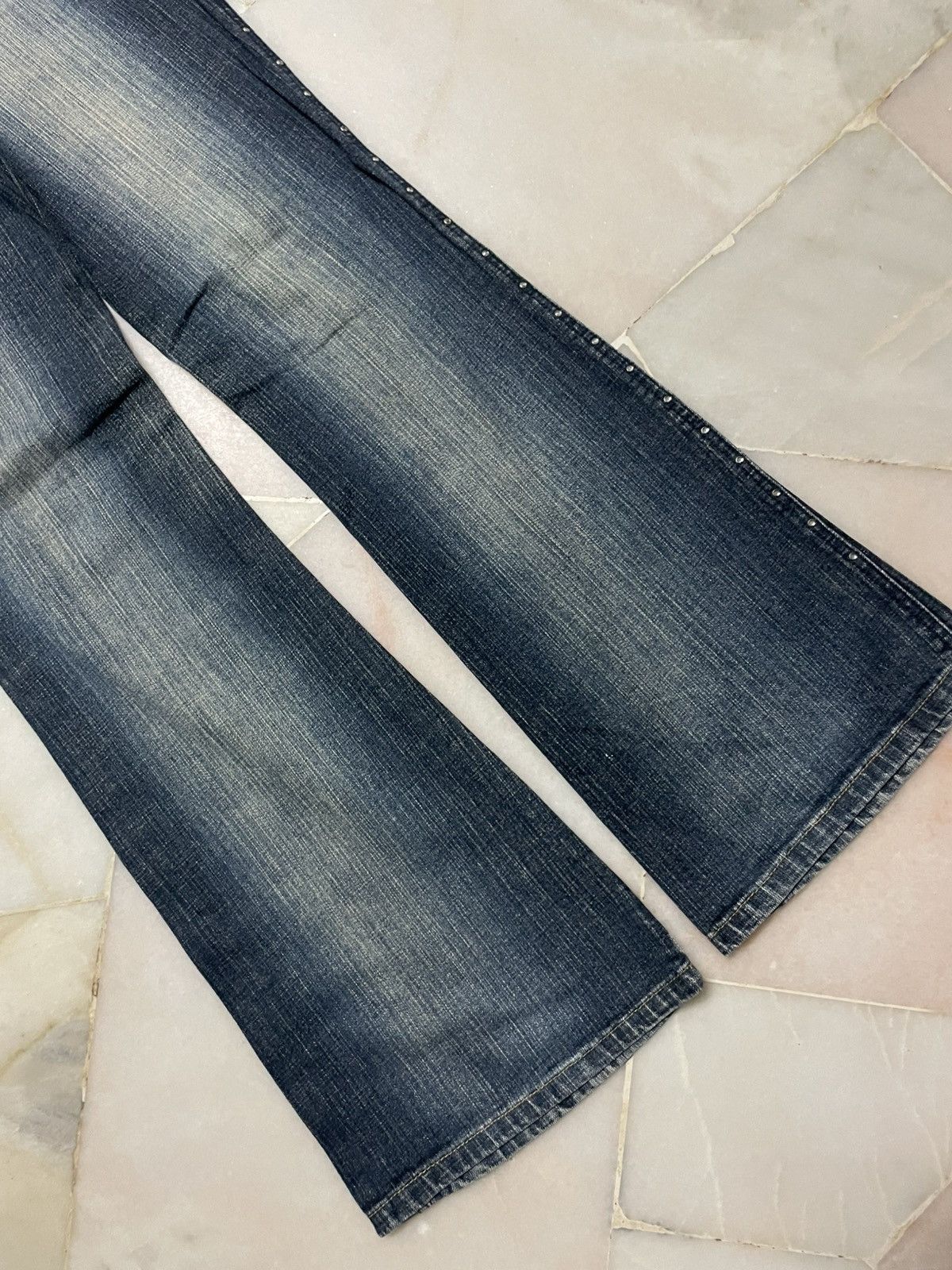 Japanese Brand 💥Bootcut💥Rare Japanese Mudwash Chrome Lace-Up bootcut Jeans Size 27" / US 4 / IT 40 - 13 Thumbnail