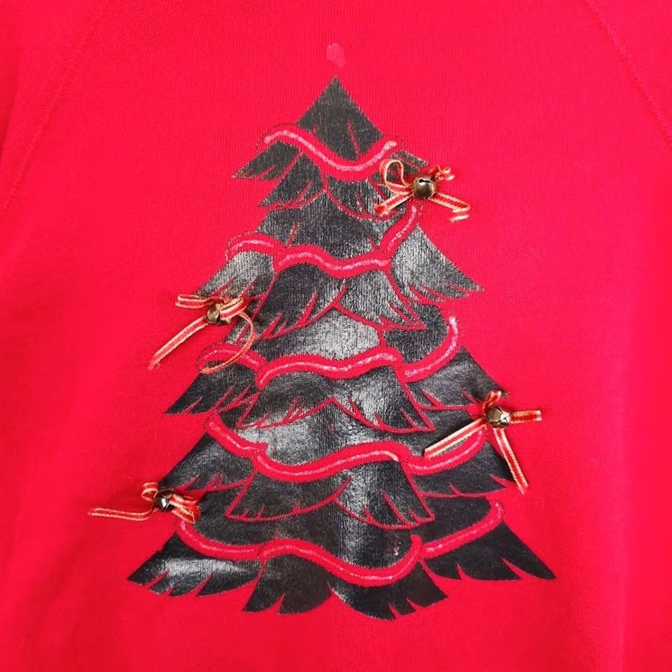 Lee VINTAGE Lee Christmas Tree Sweatshirt Mens Large Red Holiday Made In USA Shirt Size US L / EU 52-54 / 3 - 3 Thumbnail