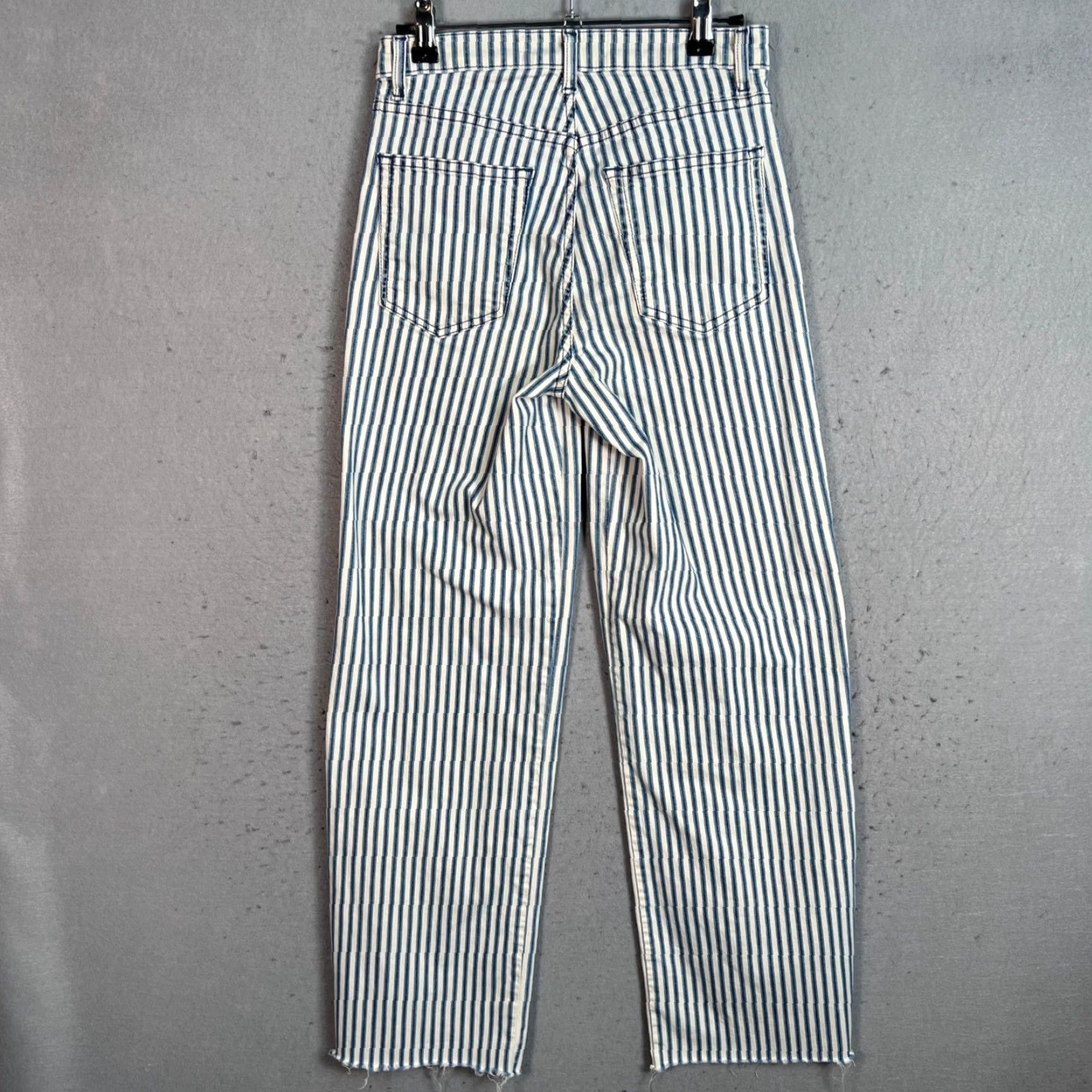 Reformation Reformation Womens High-Waisted Striped Denim Jeans Size 26 Blue Size 26" / US 2 / IT 38 - 2 Thumbnail