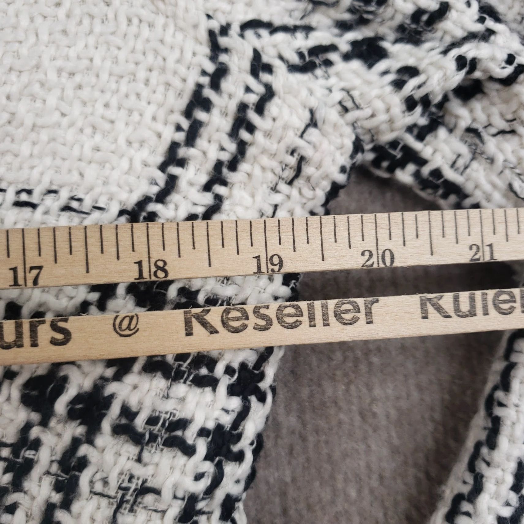 Area We are Sundays Jacket Women Large Black White Plaid Coat Short Knit Lined Size 36" / US 14 / IT 50 - 3 Thumbnail