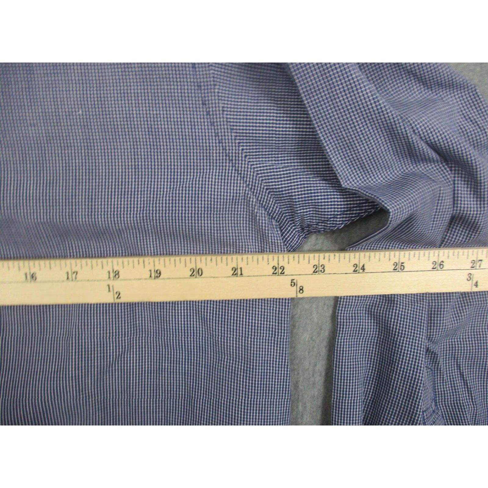 Brooks Brothers VINTAGE Brooks Brothers Shirt Mens L Blue Gingham Cotton Hong Kong Dress Shirt Size US L / EU 52-54 / 3 - 6 Thumbnail
