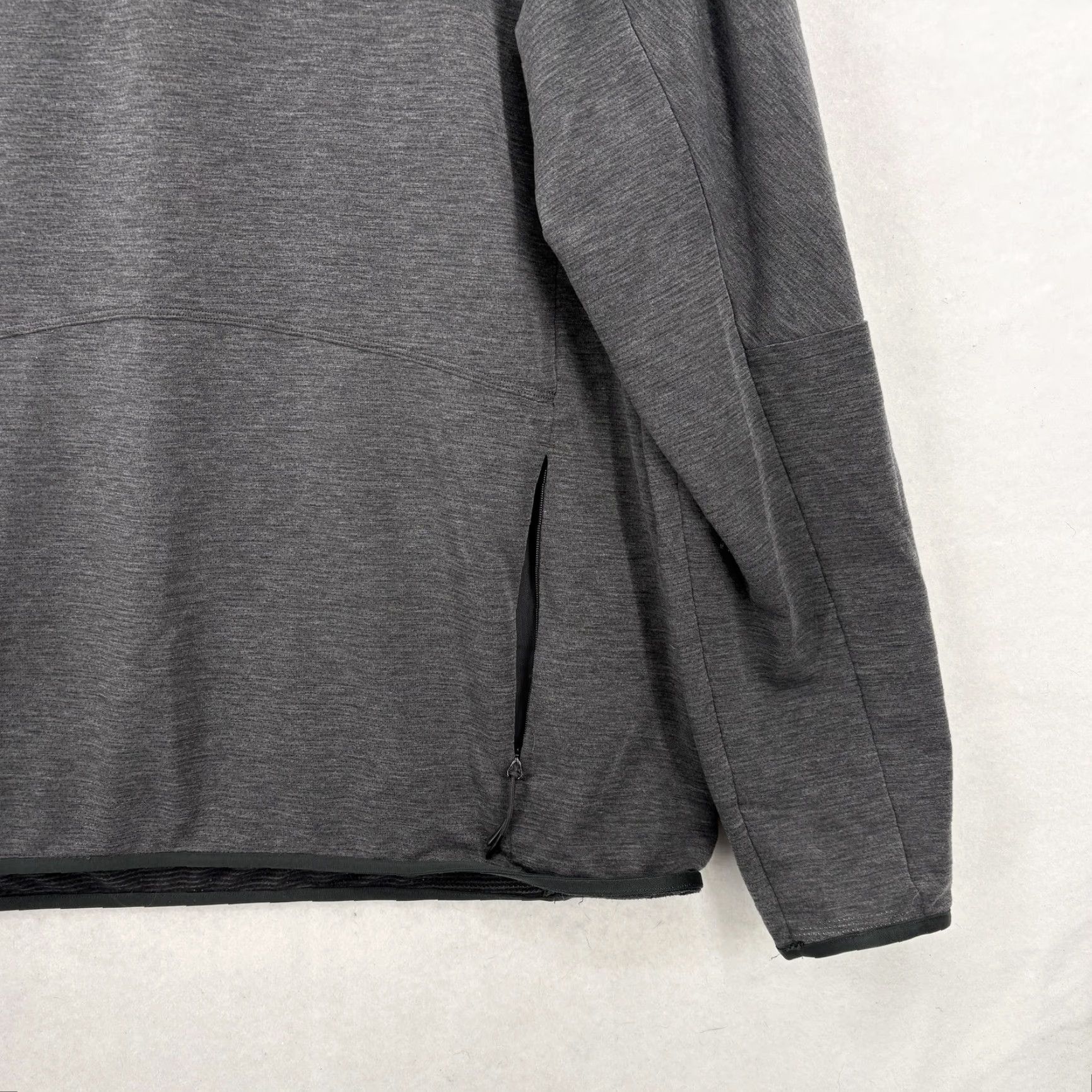 Vintage Hill City Hoodie Mens XL Gray Performance Pullover Stretch Zip Pockets Athletic Size US XL / EU 56 / 4 - 3 Thumbnail