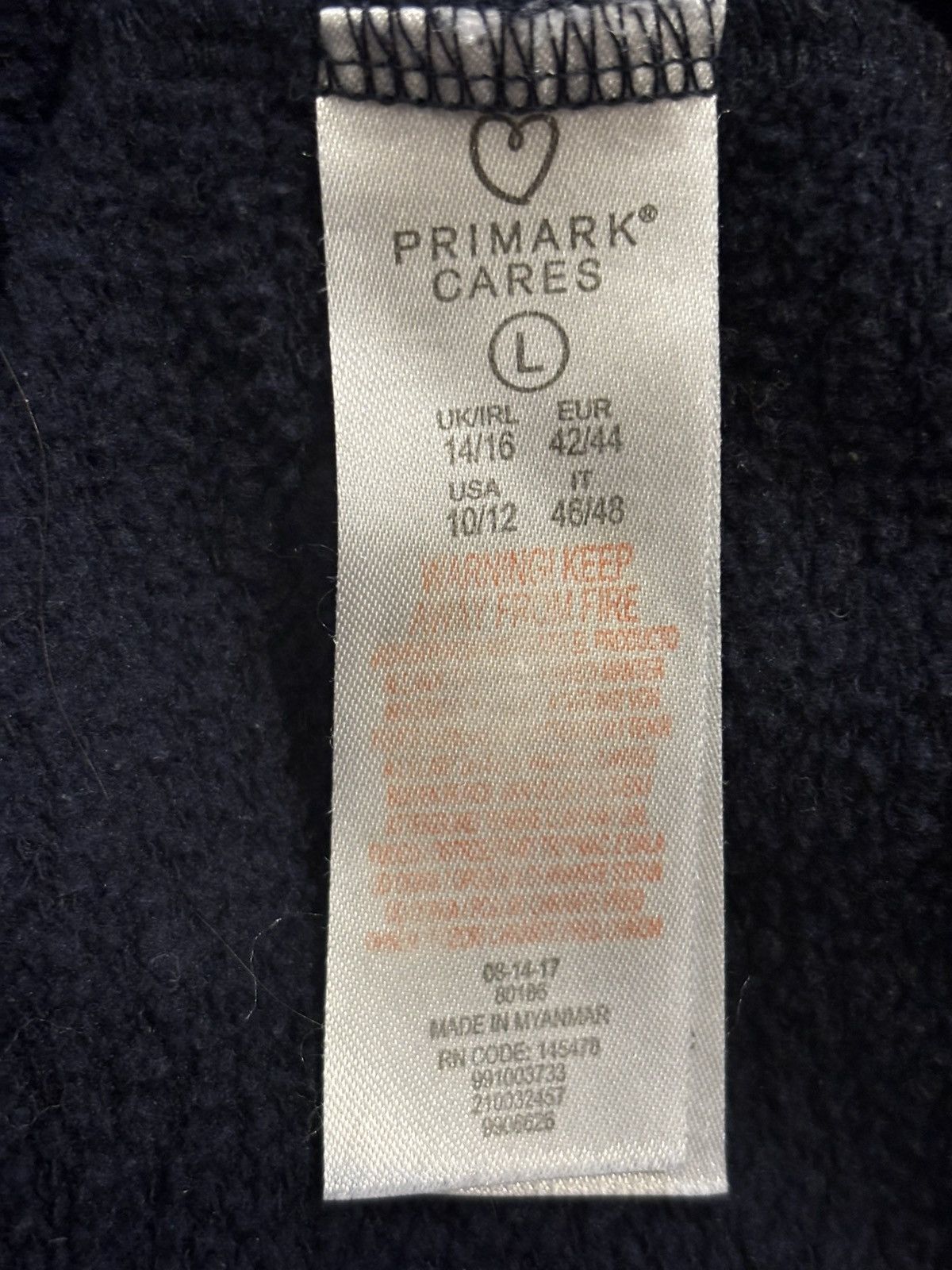 Primark Navy zip up Hoodie.mj7604 Size US XS / EU 42 / 0 - 9 Thumbnail