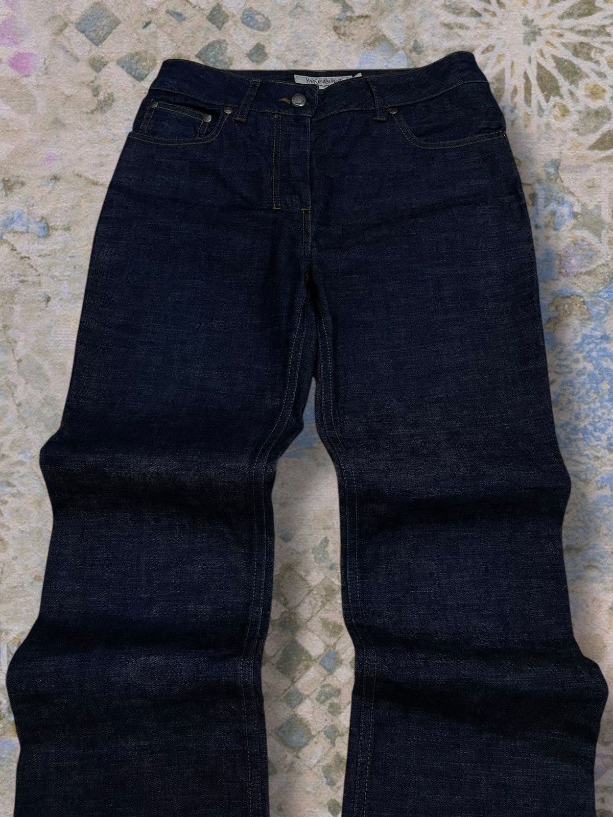Yves Saint Laurent Vintage Authentic Designer Yves Saint Laurent Flared Denim Size US 27 - 4 Thumbnail