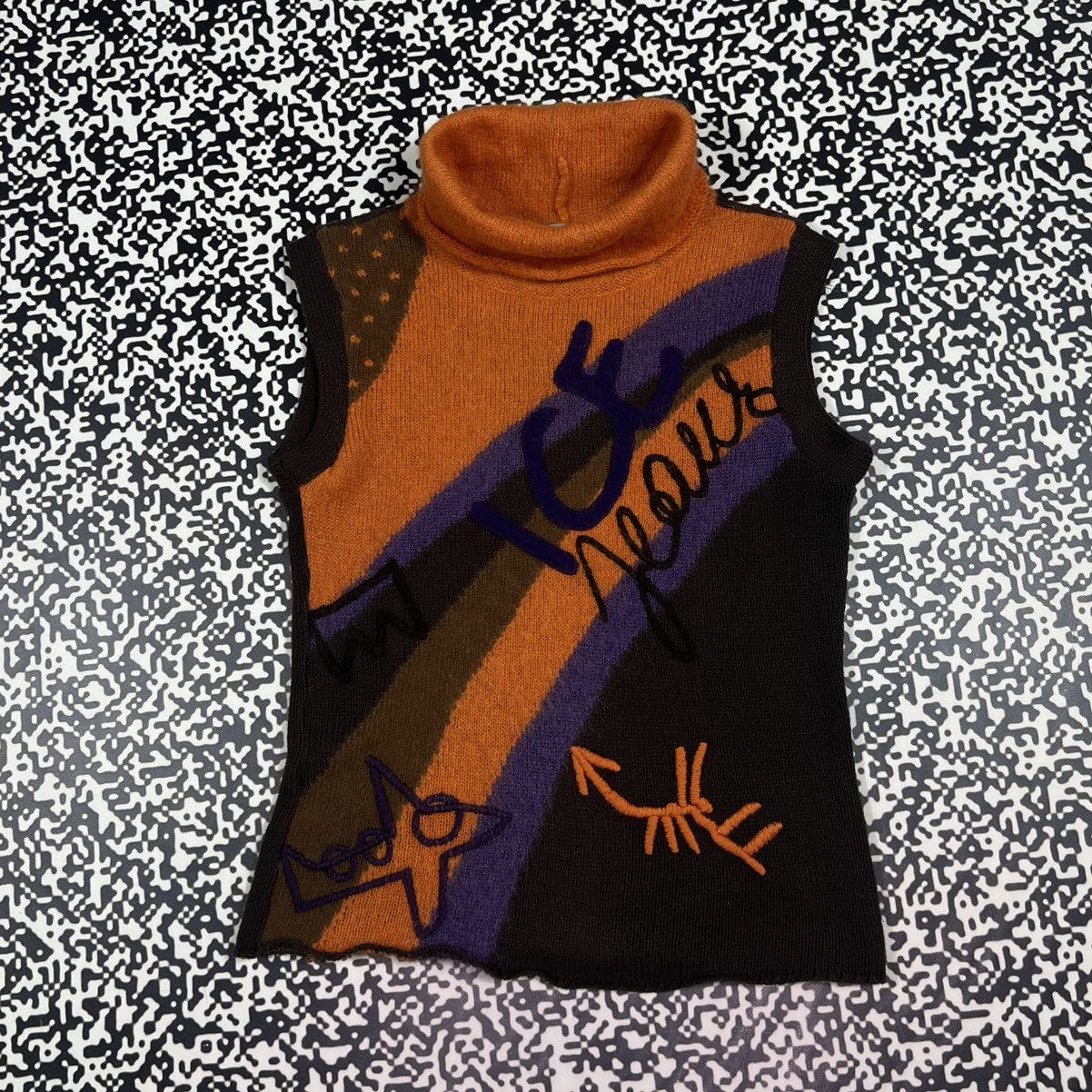 Iceberg Vintage Y2K Iceberg Mohair Wool Sleeveless Knit Turtle Top Size M / US 6-8 / IT 42-44 - 1 Thumbnail