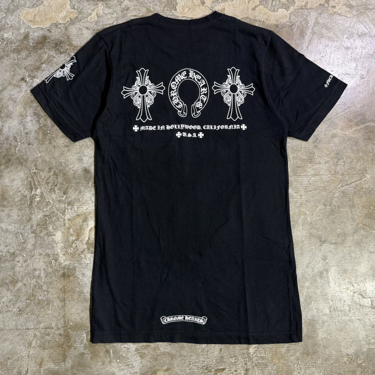 Chrome Hearts Chrome Heart Made In Hollywood plus cross T Shirt