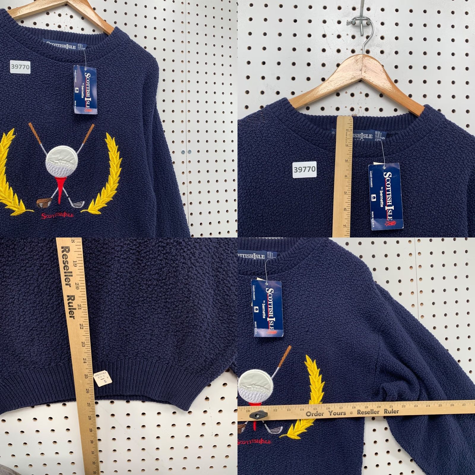 Vintage VINTAGE Bernette Golf Knit Sweater Shirt Mens Small Blue USA19x27 Size US S / EU 44-46 / 1 - 9 Thumbnail