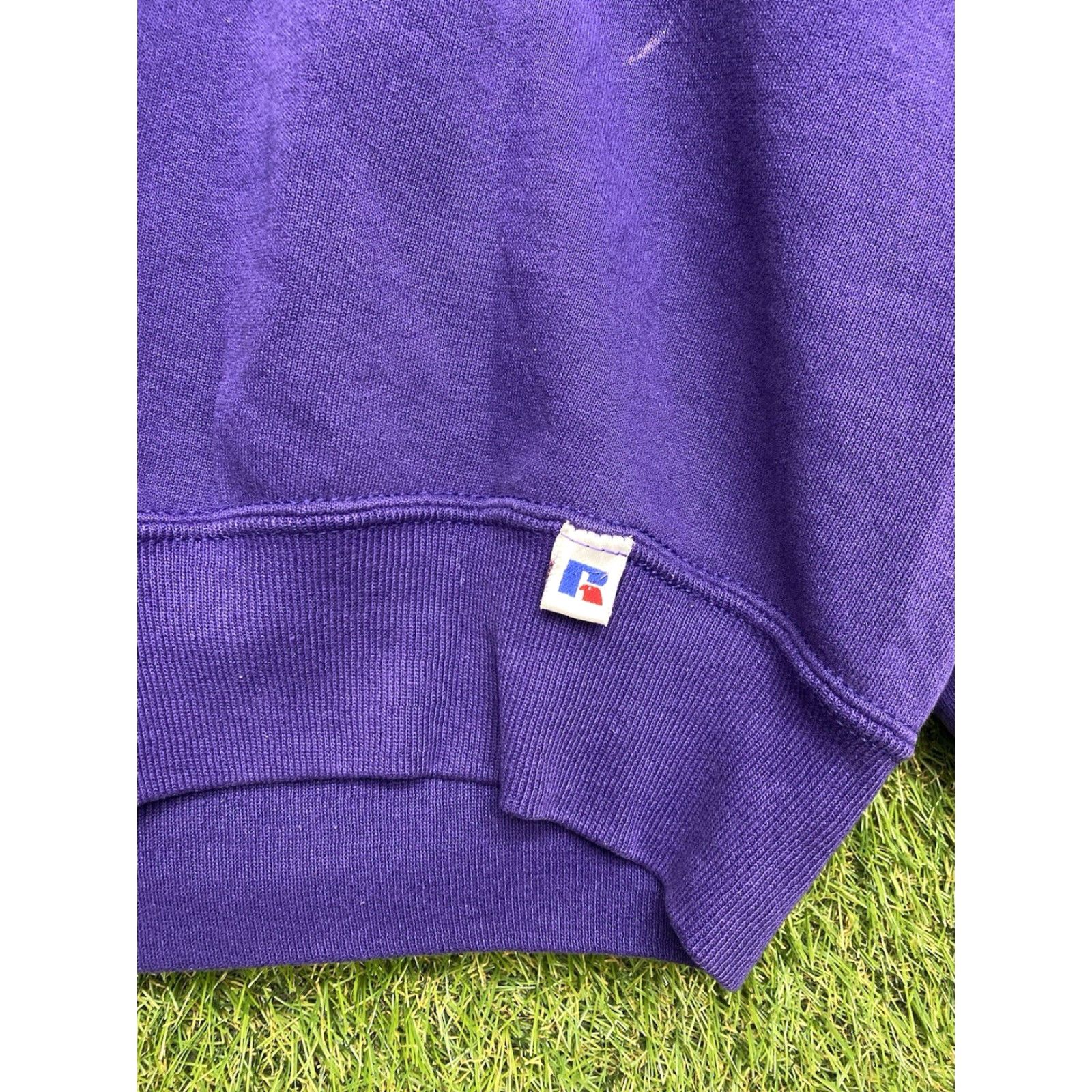 Russell Athletic VINTAGE Russell Athletic Sweatshirt Shirt Men XL Purple Crew Neck Pullover USA State College 90s Mens Size US XL / EU 56 / 4 - 3 Thumbnail