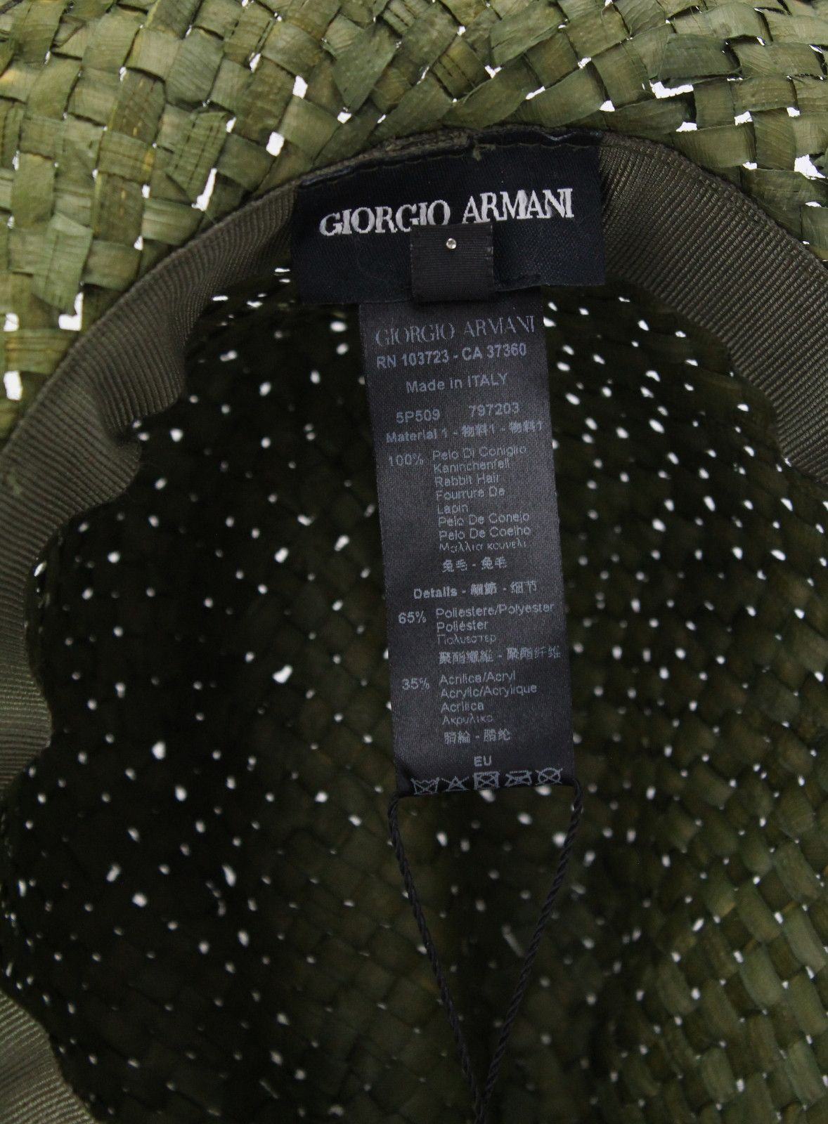 Giorgio Armani GIORGIO ARMANI Hat Men's 58 CM Rabbit Hair Green Casual Size ONE SIZE - 11 Thumbnail