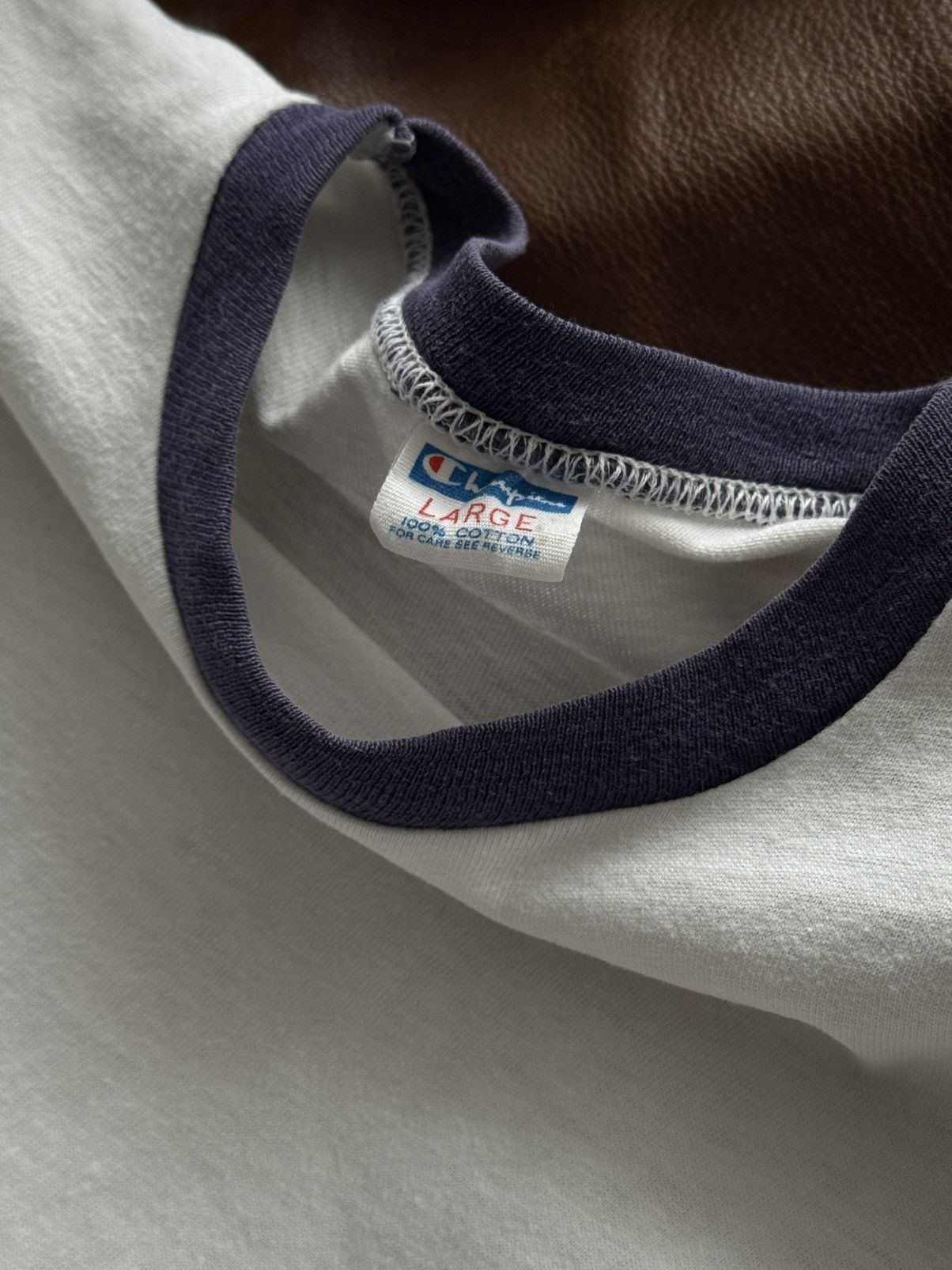 Champion 1970s Vintage Champion 'New York' USA Ringer Size US L / EU 52-54 / 3 - 6 Thumbnail