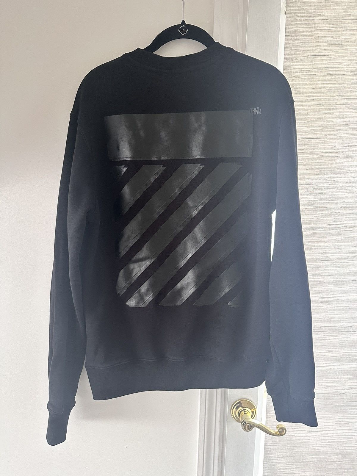Off-White Off White Diagonal Tab Crew-Neck Sweatshirt - US Mens Small Size US S / EU 44-46 / 1 - 1 Thumbnail