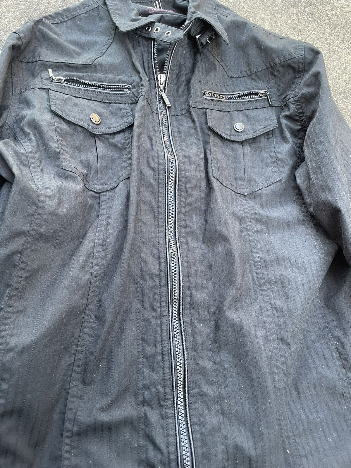 If Six Was Nine 2000s Japanese archive Vkei Belted Zip Shirts Size US L / EU 52-54 / 3 - 4 Thumbnail