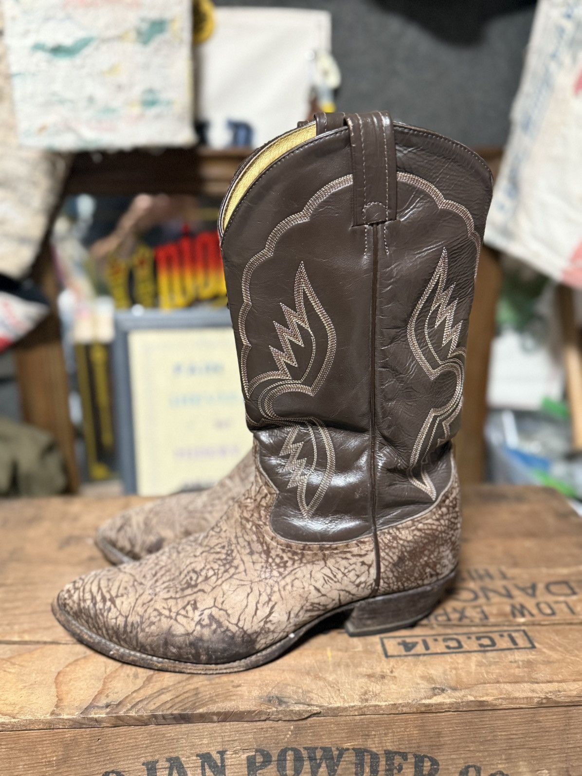 Tony Lama Vintage Tony Lama Inca Goat Leather Boots RARE Size US 10.5 / EU 43-44 - 3 Thumbnail