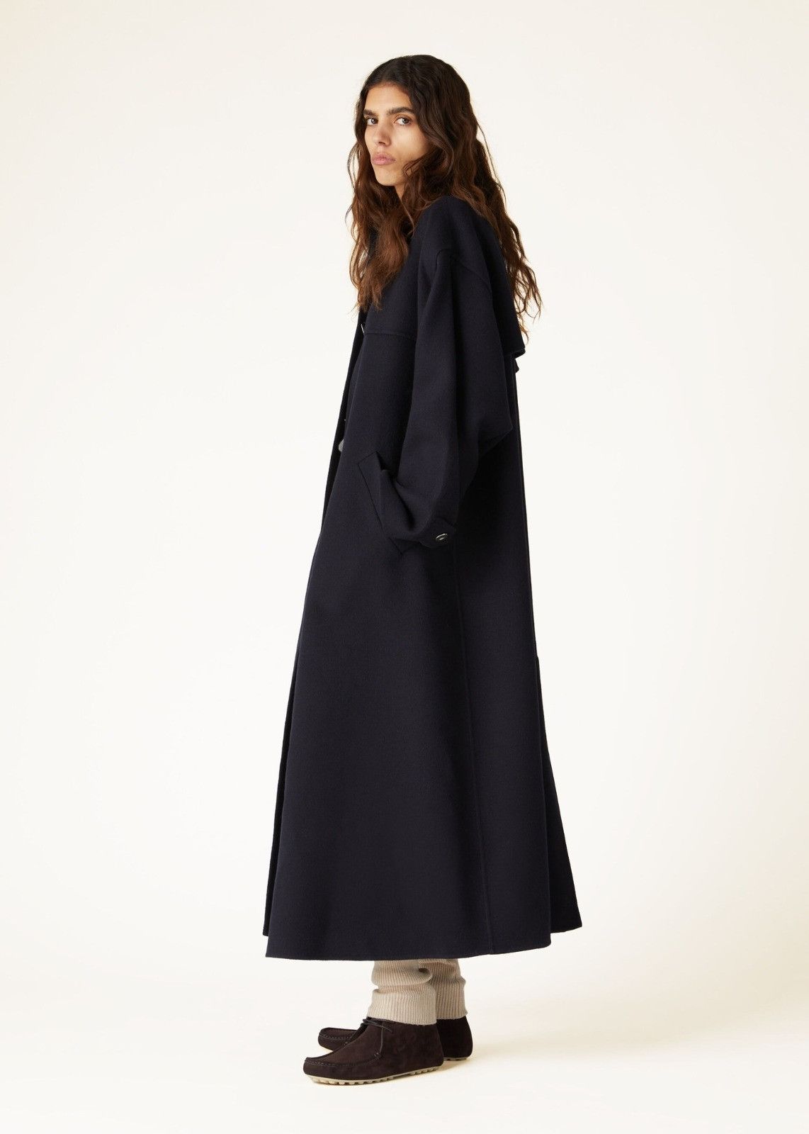 Loro Piana o1srvl11e1124 Cashmere Double Trench Coat in Navy Blue Size M / US 6-8 / IT 42-44 - 4 Thumbnail