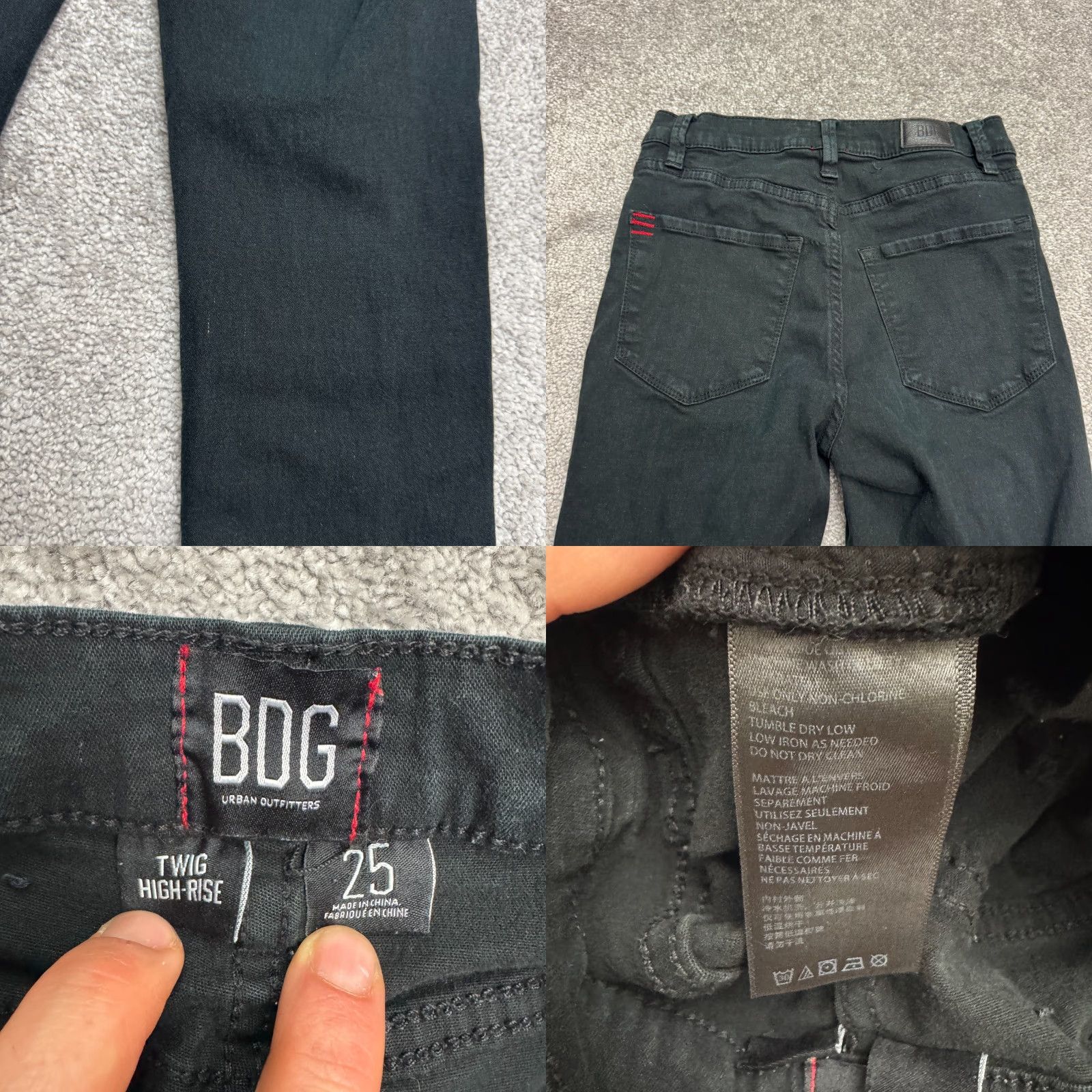 Bdg VINTAGE BDG Urban Outfitters Womens Skinny Jeans 25 Black High Rise 28 in Denim Streetwear Size 42" / US 20 - 8 Thumbnail