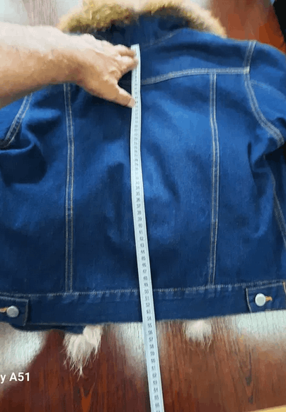 Other Indigo denim jacket with natural fox fur collar sz M Size M / US 6-8 / IT 42-44 - 8 Thumbnail