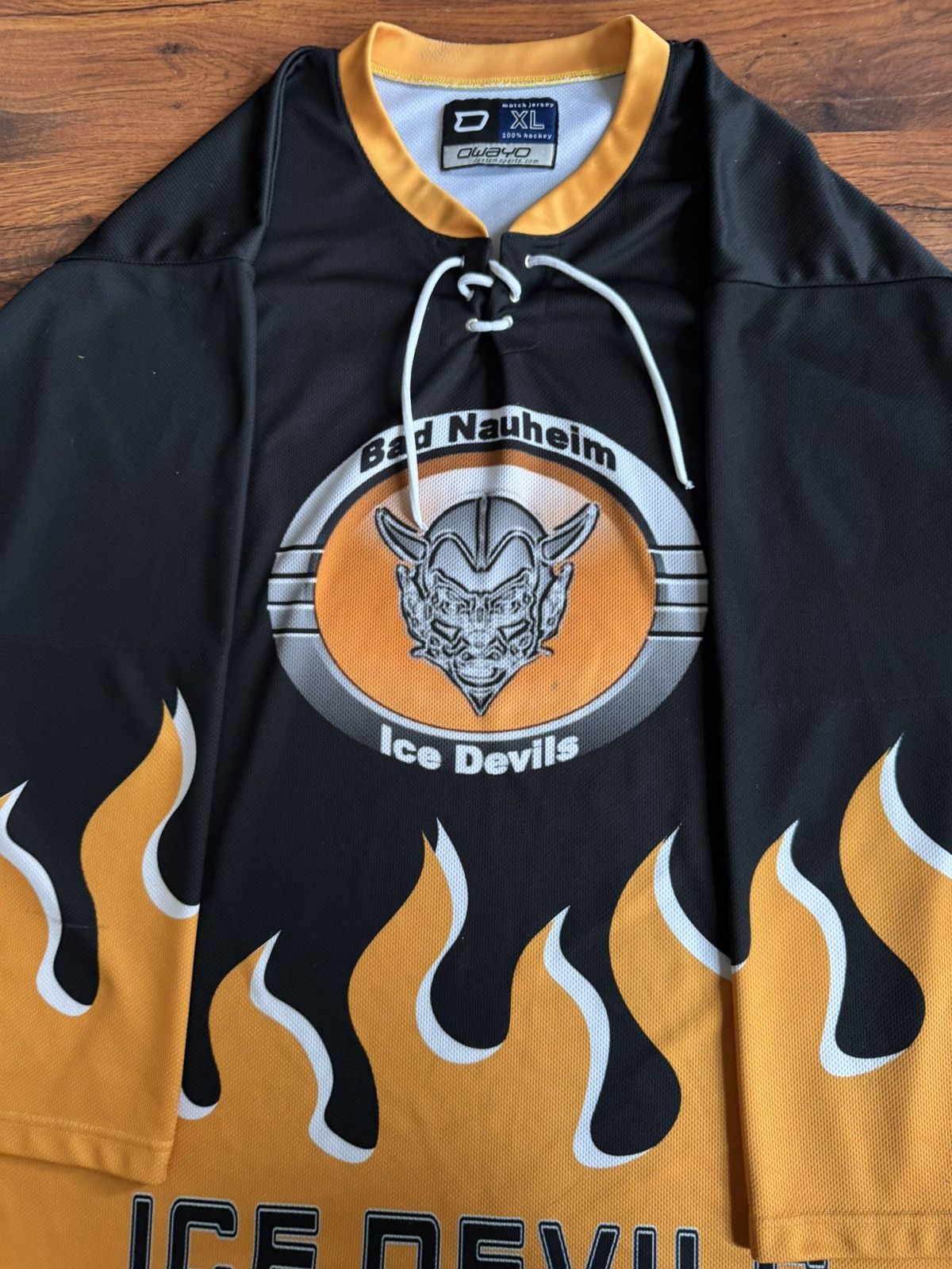 Vintage Vintage 00s Flames Ice Devils Hockey Jersey Bad Nauheim XL Size US XL / EU 56 / 4 - 5 Thumbnail