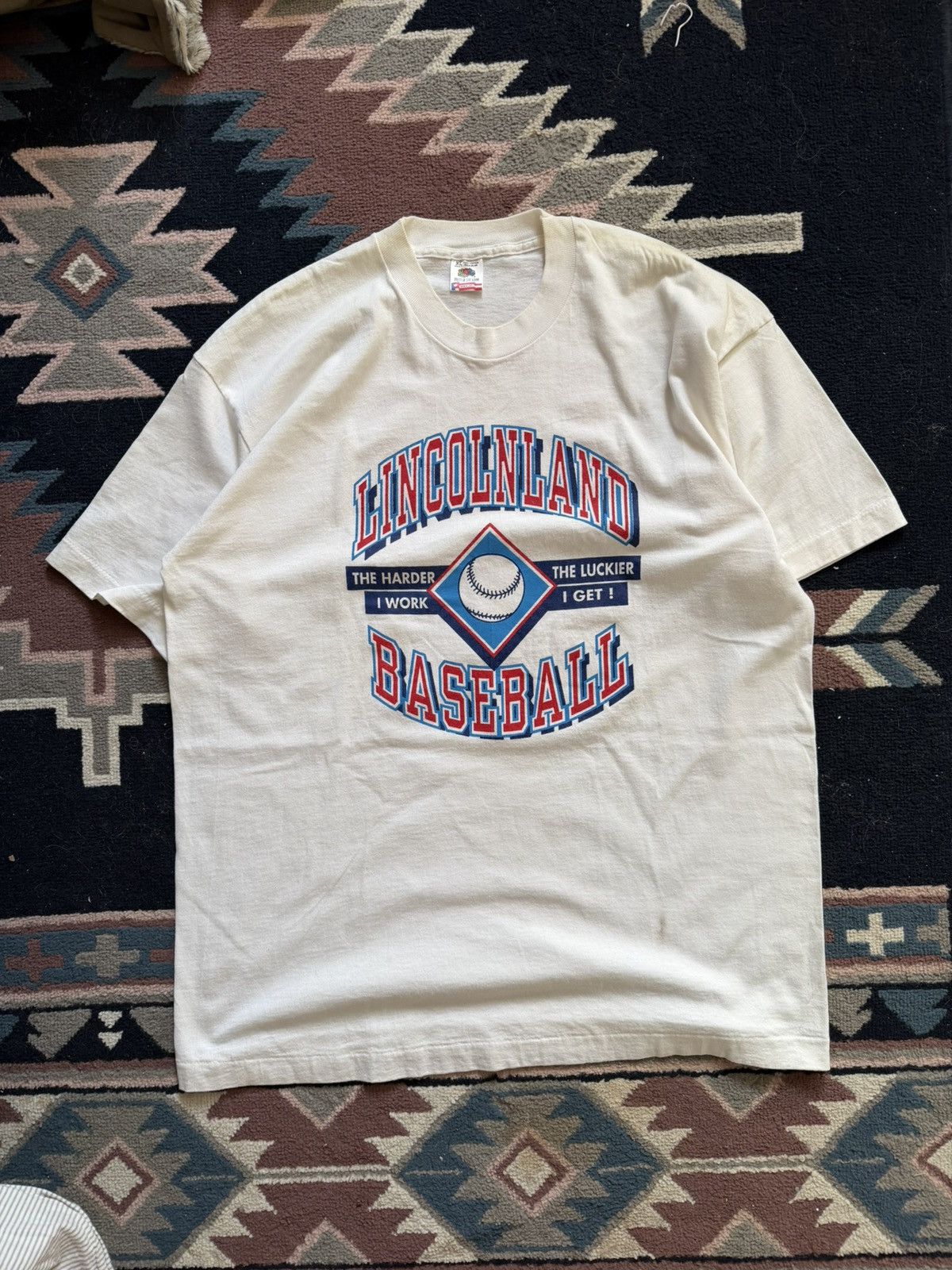 Fruit Of The Loom Vintage 90s Lincoln Land Community College Baseball t-shirt Size US XL / EU 56 / 4 - 3 Thumbnail