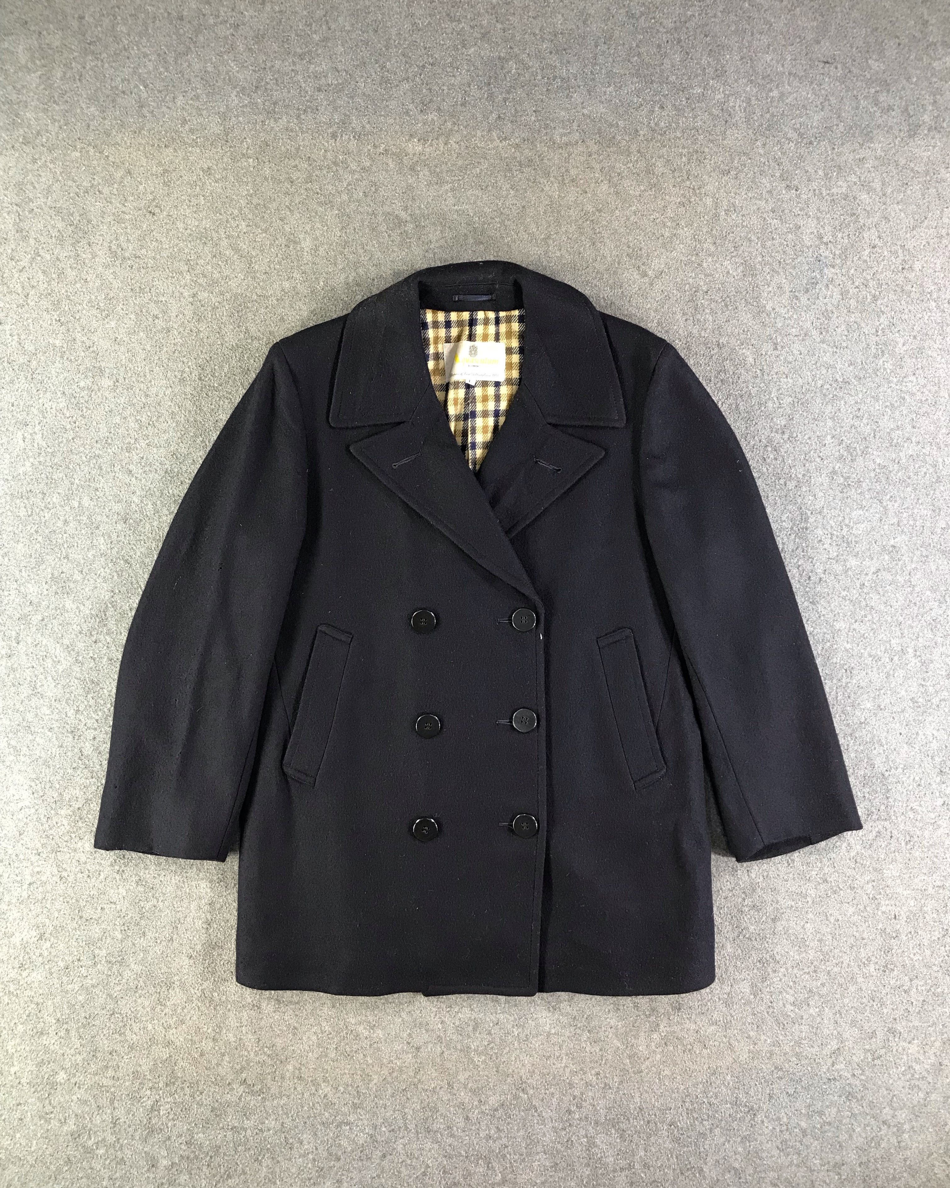 Aquascutum Aquascutum Blue Wool Peacoat Jacket -JC311 Size US L / EU 52-54 / 3 - 1 Thumbnail