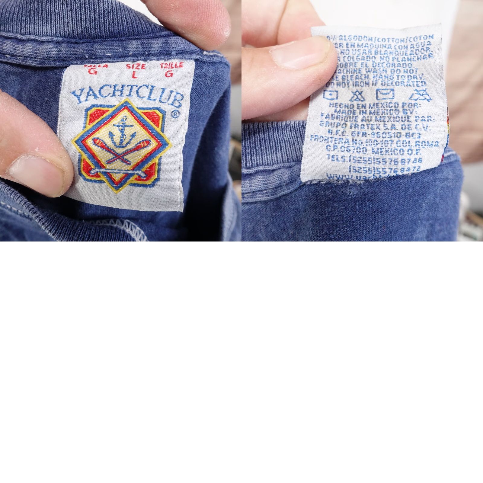 Vintage Vintage Yacht Club Cancun Mexico Yacht Blue Travel Tourist T-Shirt Adult Large Cotton Unisex 2000s Y2K Size US L / EU 52-54 / 3 - 8 Thumbnail