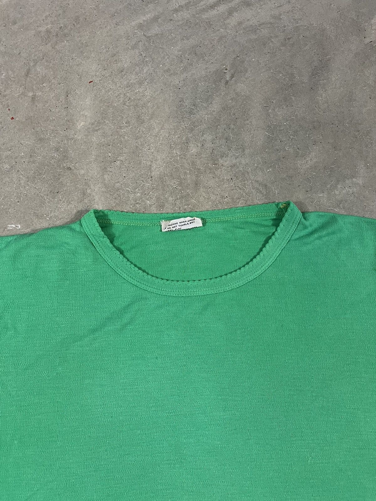 Vintage Vintage 70s Blank Green Boxy T Shirt Size L / US 10 / IT 46 - 3 Thumbnail