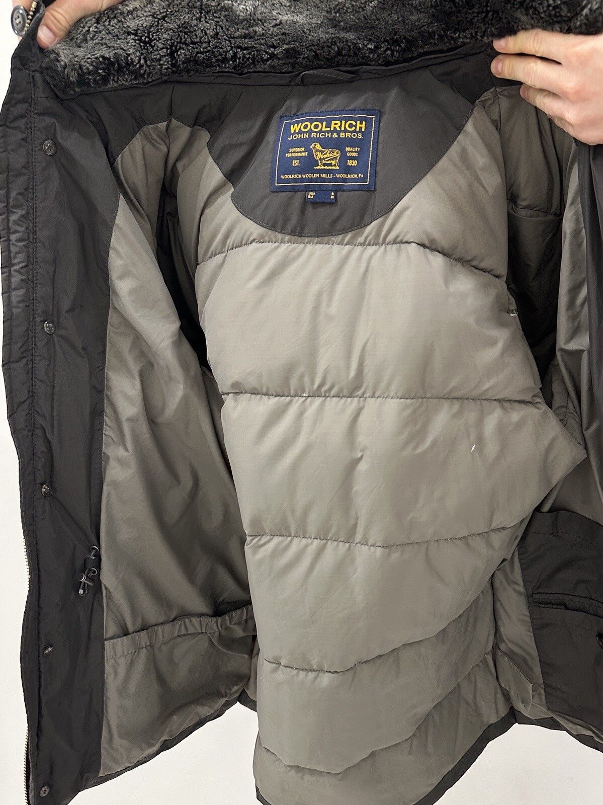 DDP Woolrich Mens Jacket Down Puffer Winter size US-S / EU-M