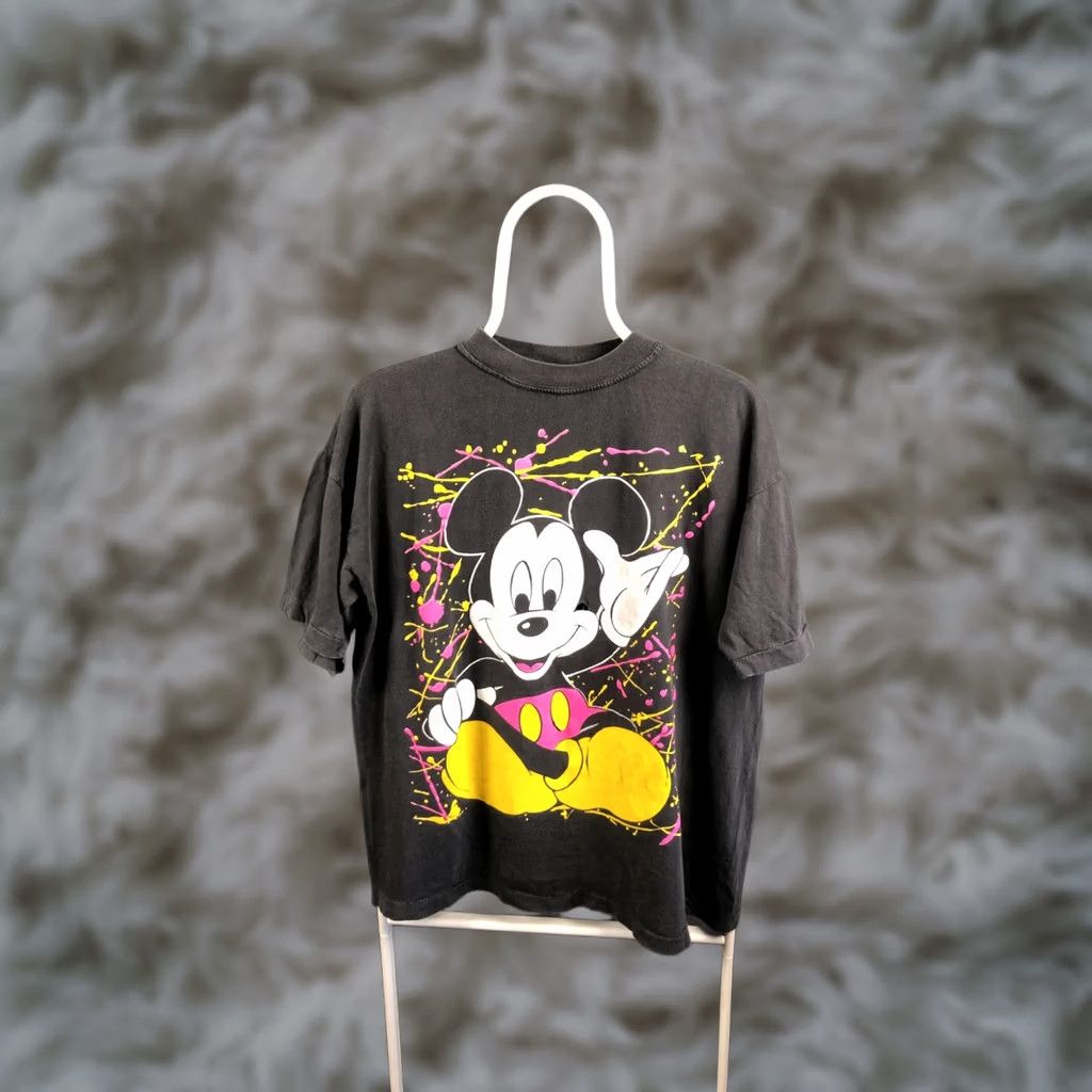 Vintage VINTAGE Mickey Mouse T-Shirt Gray Cartoon Men's One Size Size US M / EU 48-50 / 2 - 1 Thumbnail