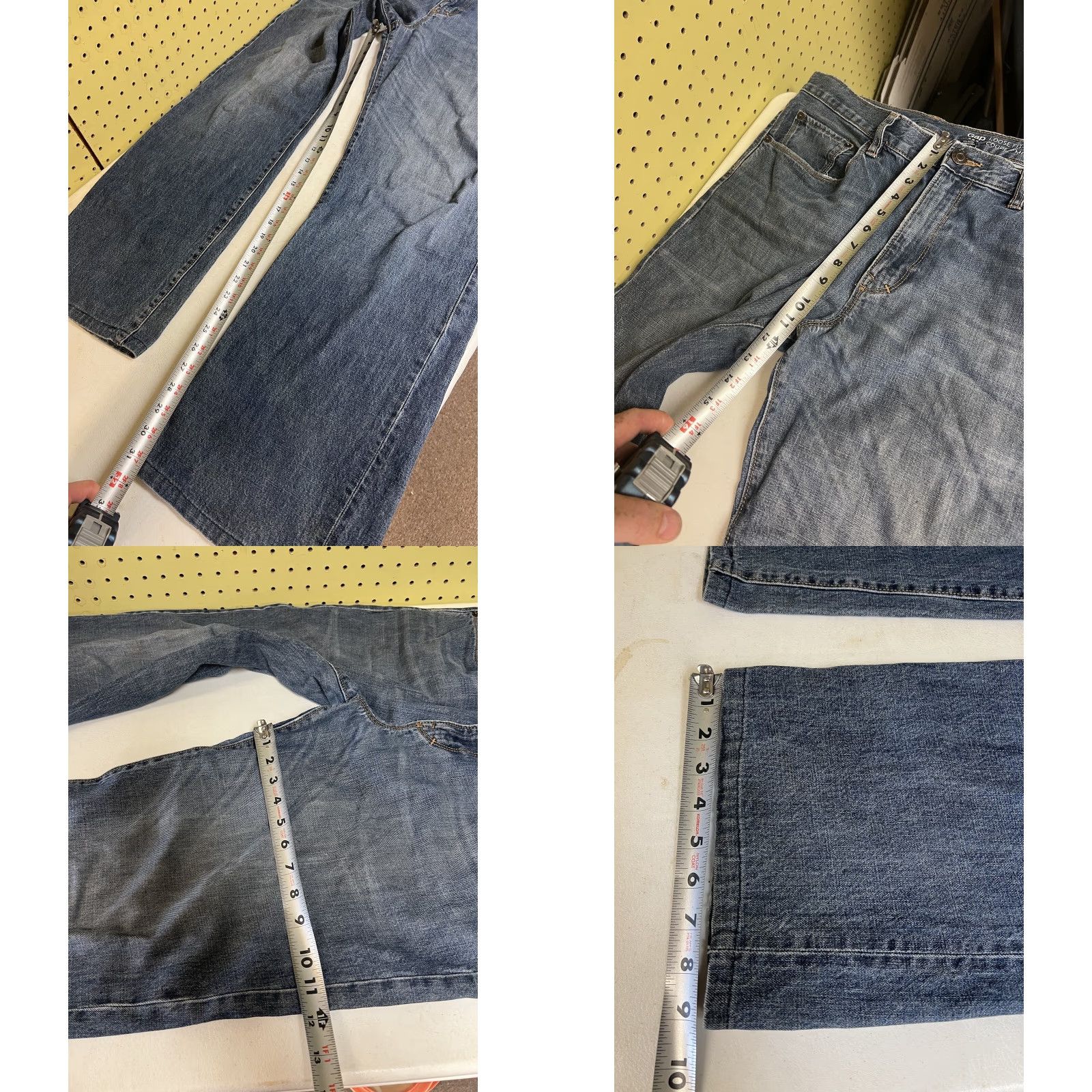 Gap Gap Jeans 1969 Denim 38x33 Mens Blue Loose Relaxed Fit Regular 5-Pocket Denim Jeans Size US 38 / EU 54 - 8 Thumbnail