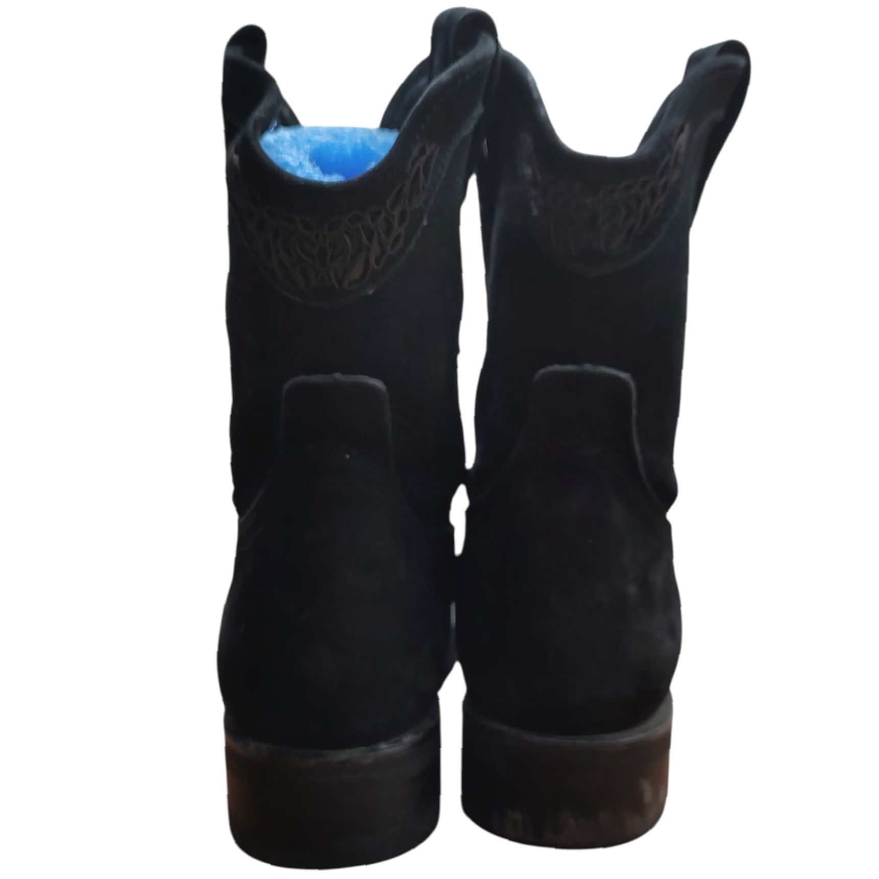 Vintage El General Boots Women's Black Suede US 7 Mex 24 Cowgirl Western Size US 7 / IT 37 - 6 Thumbnail