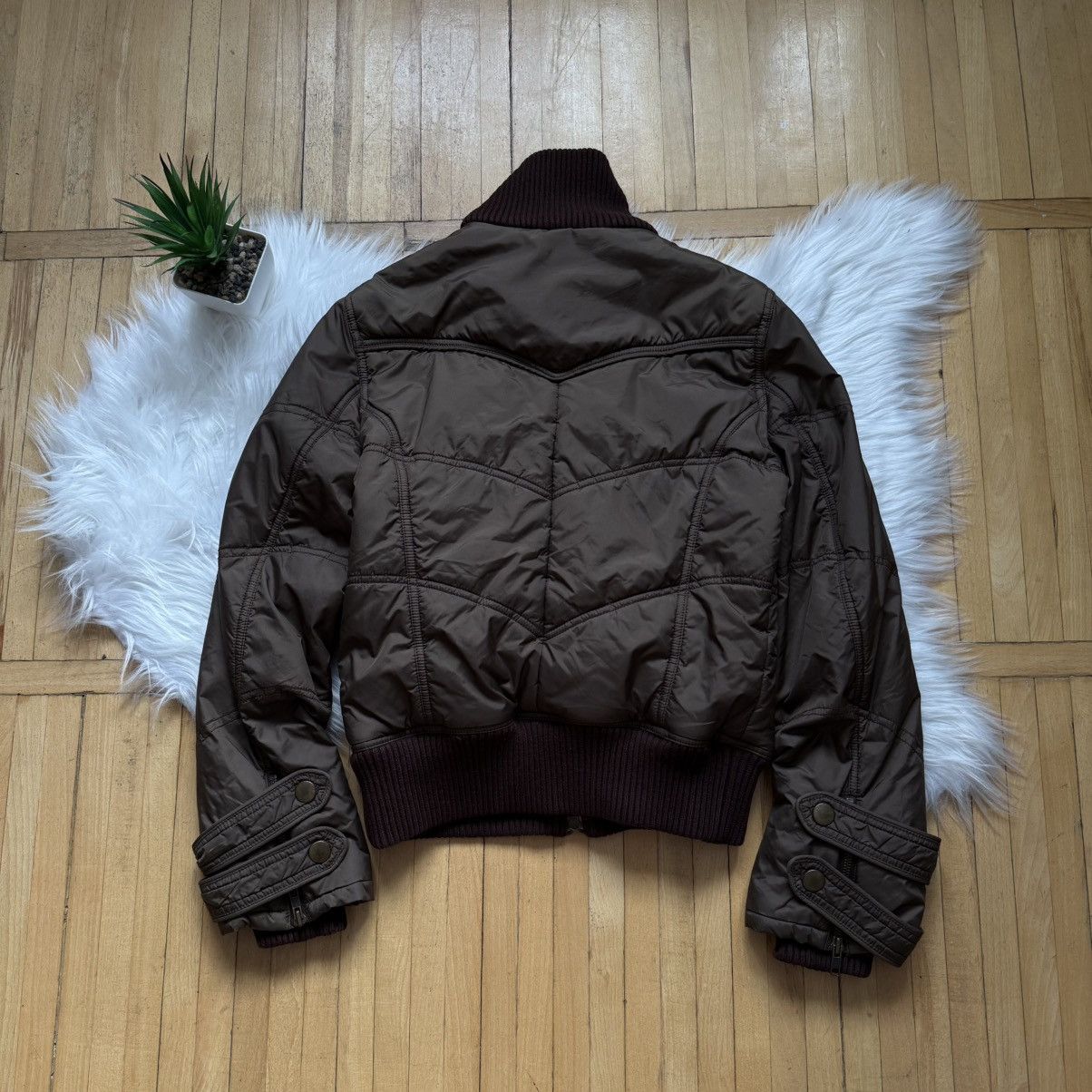 If Six Was Nine 📌 Crazy Avant Garde Y2K MNG Vintage Cropped Bomber Jacket Size M / US 6-8 / IT 42-44 - 14 Thumbnail