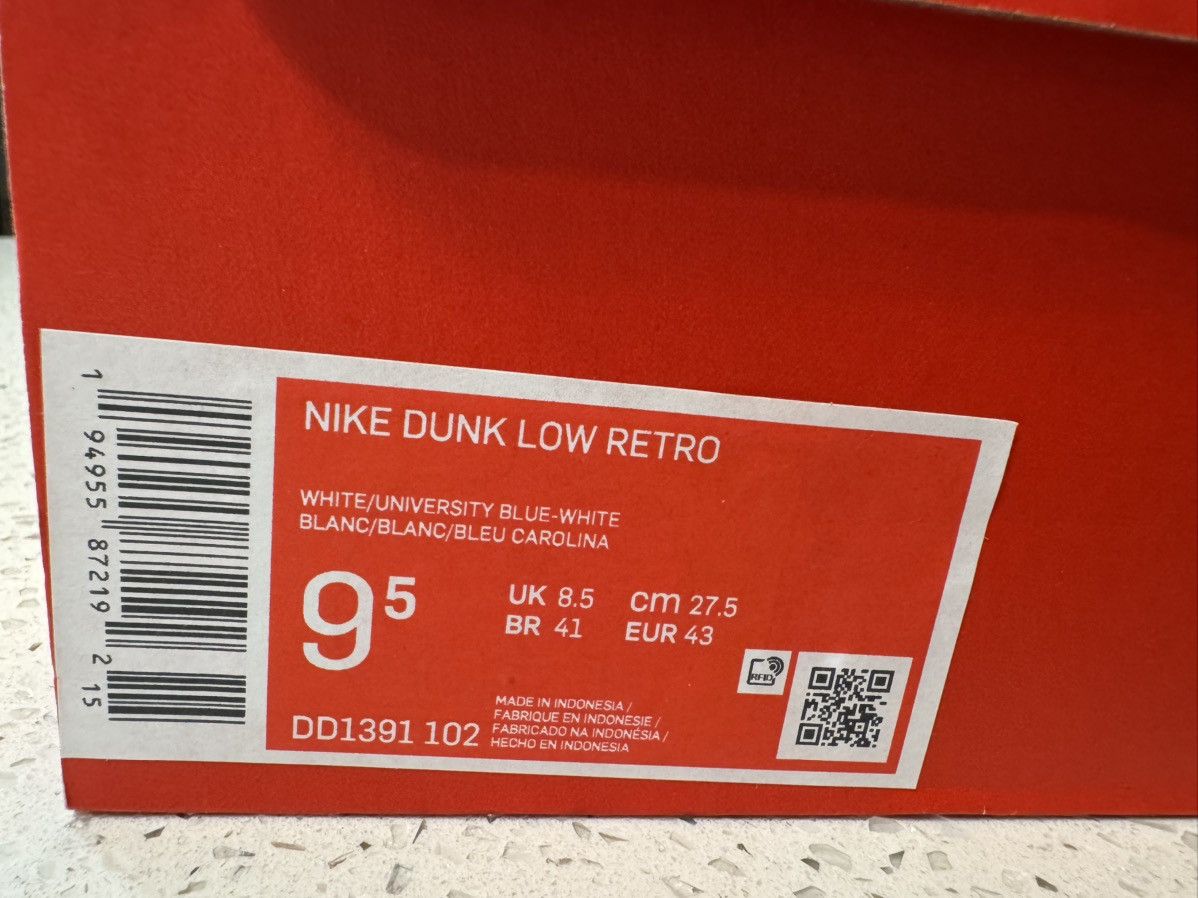 Nike Nike Dunk Low “UNC” Size US 9.5 / EU 42-43 - 13 Thumbnail