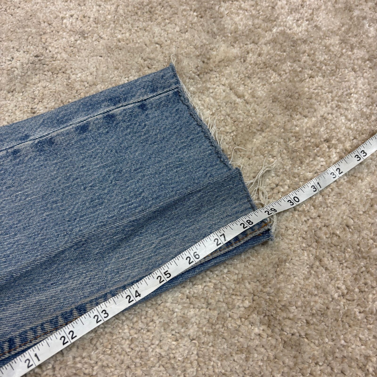 Levi's × Vintage Vintage 90s Levi's 501 Raw Hem Straight Jeans 28x32 USA Size US 28 / EU 44 - 8 Thumbnail