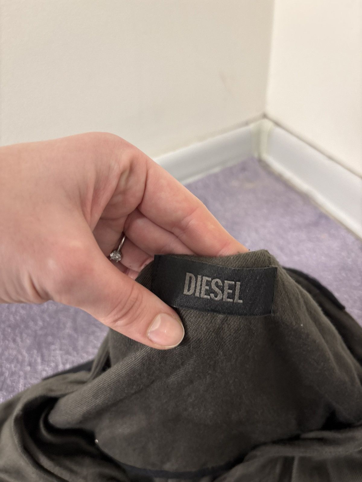 Diesel Diesel J-Mia NWT Women’s Black/Khaki Viscose Belted Jumpsuit Size 30" / US 8 / IT 44 - 10 Thumbnail