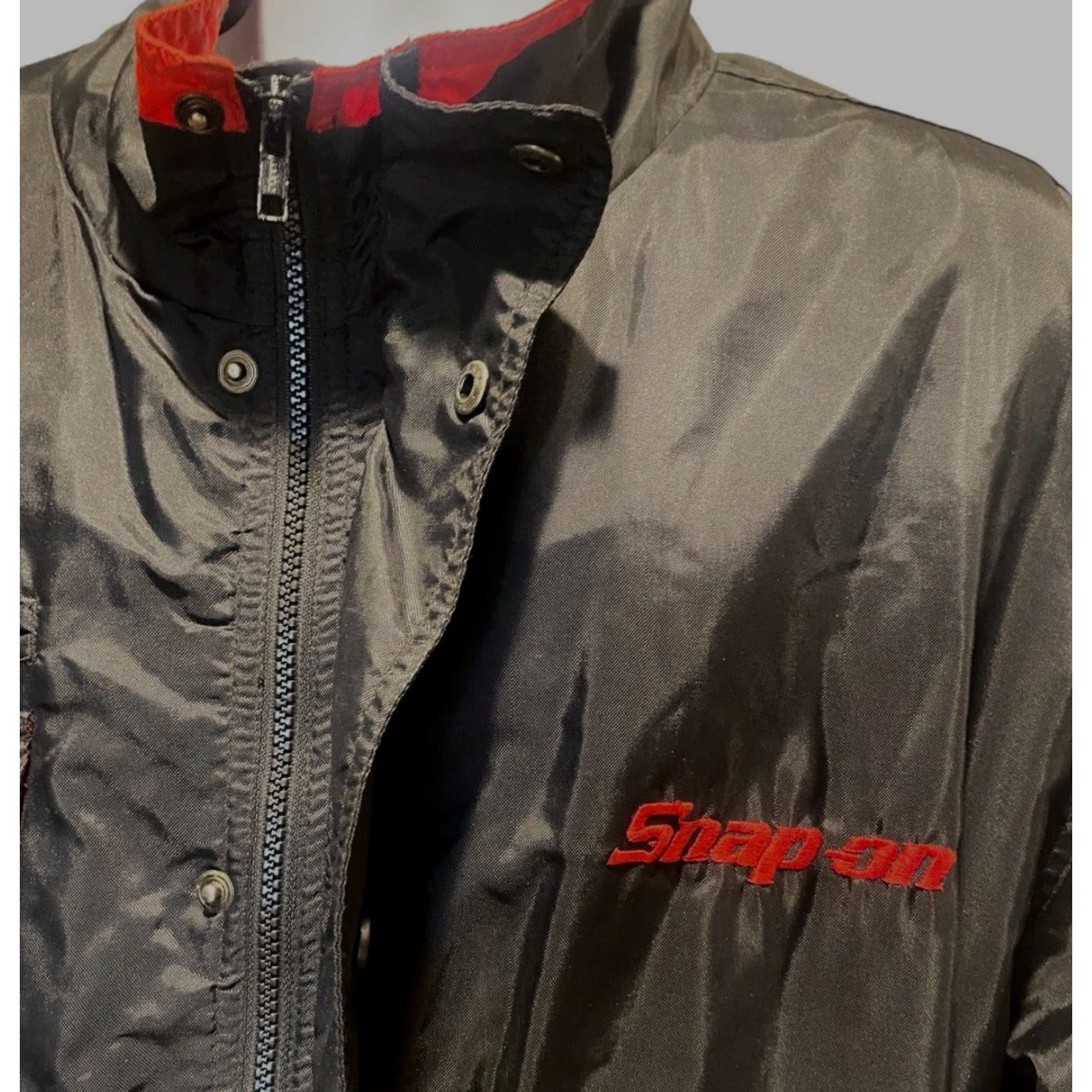 Vintage VINTAGE SnapOn Jacket Men’s XL Black Zip Snap Multiple Pockets Logo Embroidery Size US XL / EU 56 / 4 - 7 Thumbnail