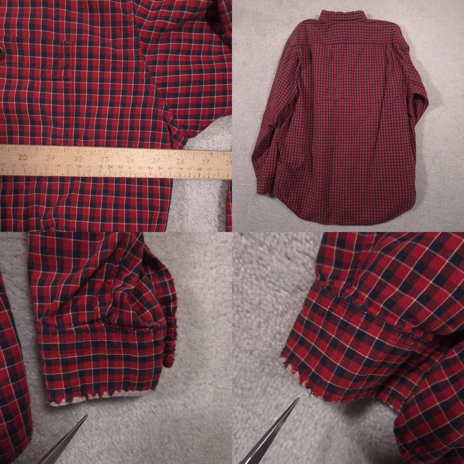 Abercrombie & Fitch Abercrombie & Fitch Shirt Mens Large Red Check Button Front Long Sleeve Casual Size US L / EU 52-54 / 3 - 9 Thumbnail