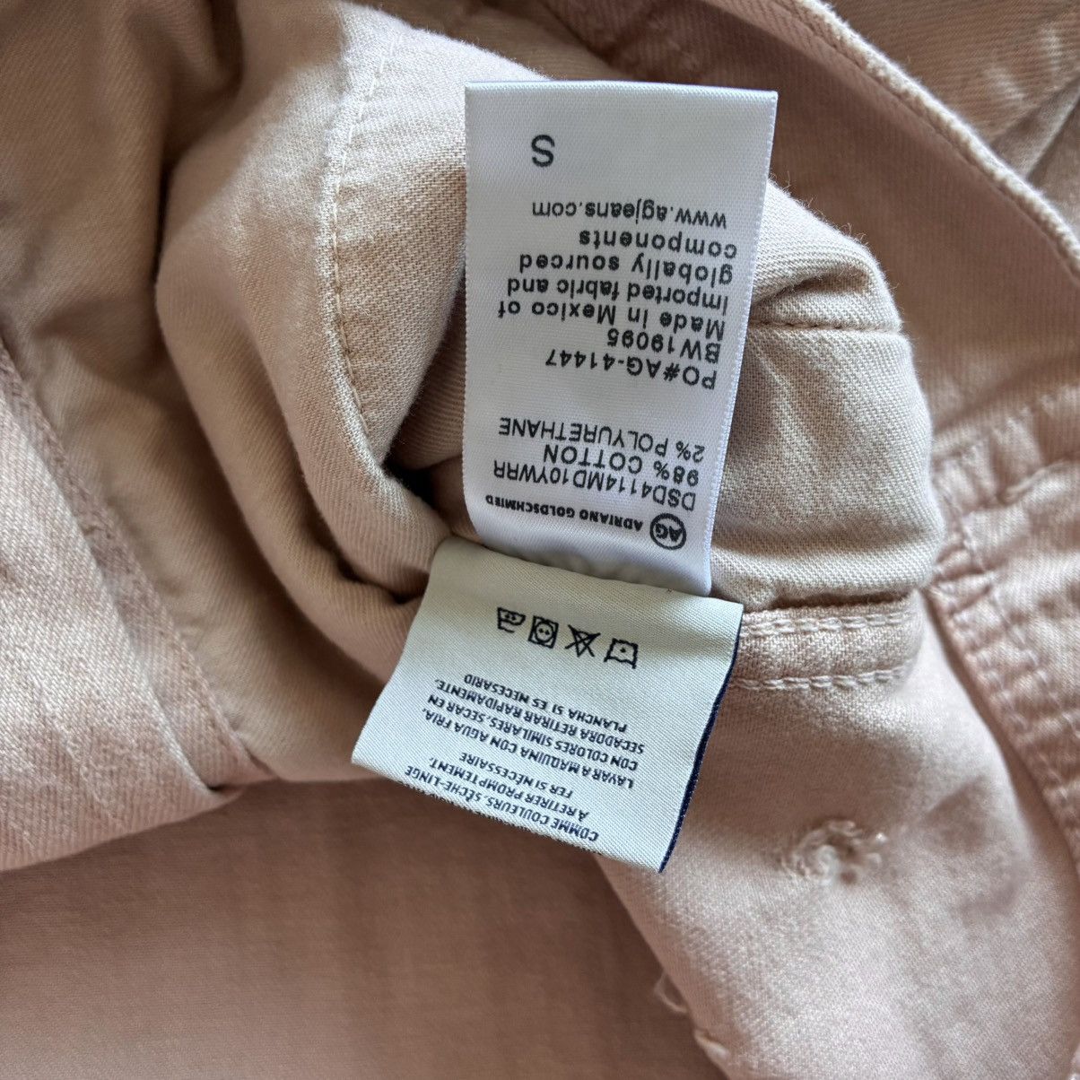 AG Adriano Goldschmied Adriano Goldschmied Nancy Faded Pink Denim Jacket Size S / US 4 / IT 40 - 5 Thumbnail
