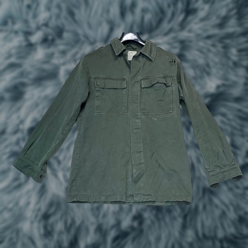 Vintage VINTAGE KL seyntek Dutch Military Jacket M Regular Green Camouflage Cotton Men Size Medium Distressed See All Pics Pattern Button Snap Size US M / EU 48-50 / 2 - 1 Thumbnail