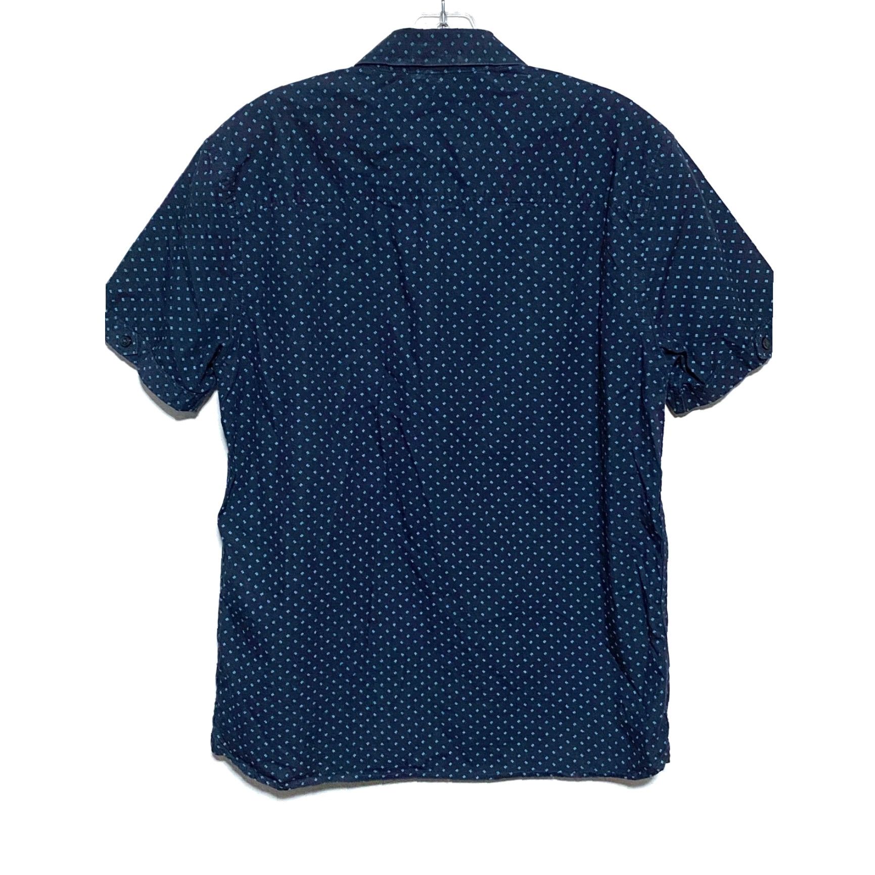Perry Ellis Perry Ellis Blue Geometric Button-Up Shirt Mens S Preppy Office Coastal Navy/Cobalt Geometric Nautical Casual Workwear Size US S / EU 44-46 / 1 - 3 Thumbnail