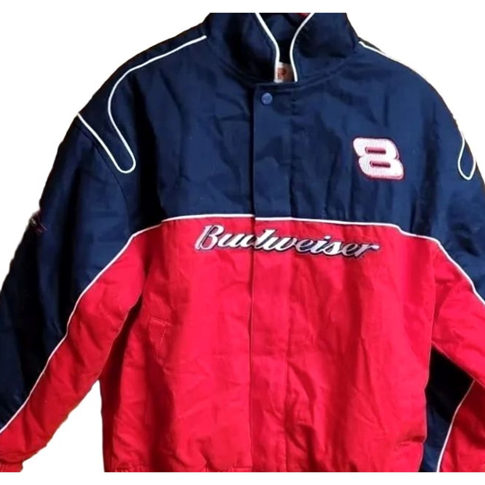 Budweiser VINTAGE Winner's Circle Dale Earnhardt Jr Jacket Mens L Budweiser NASCAR Coat Racing NWT Size US L / EU 52-54 / 3 - 3 Thumbnail
