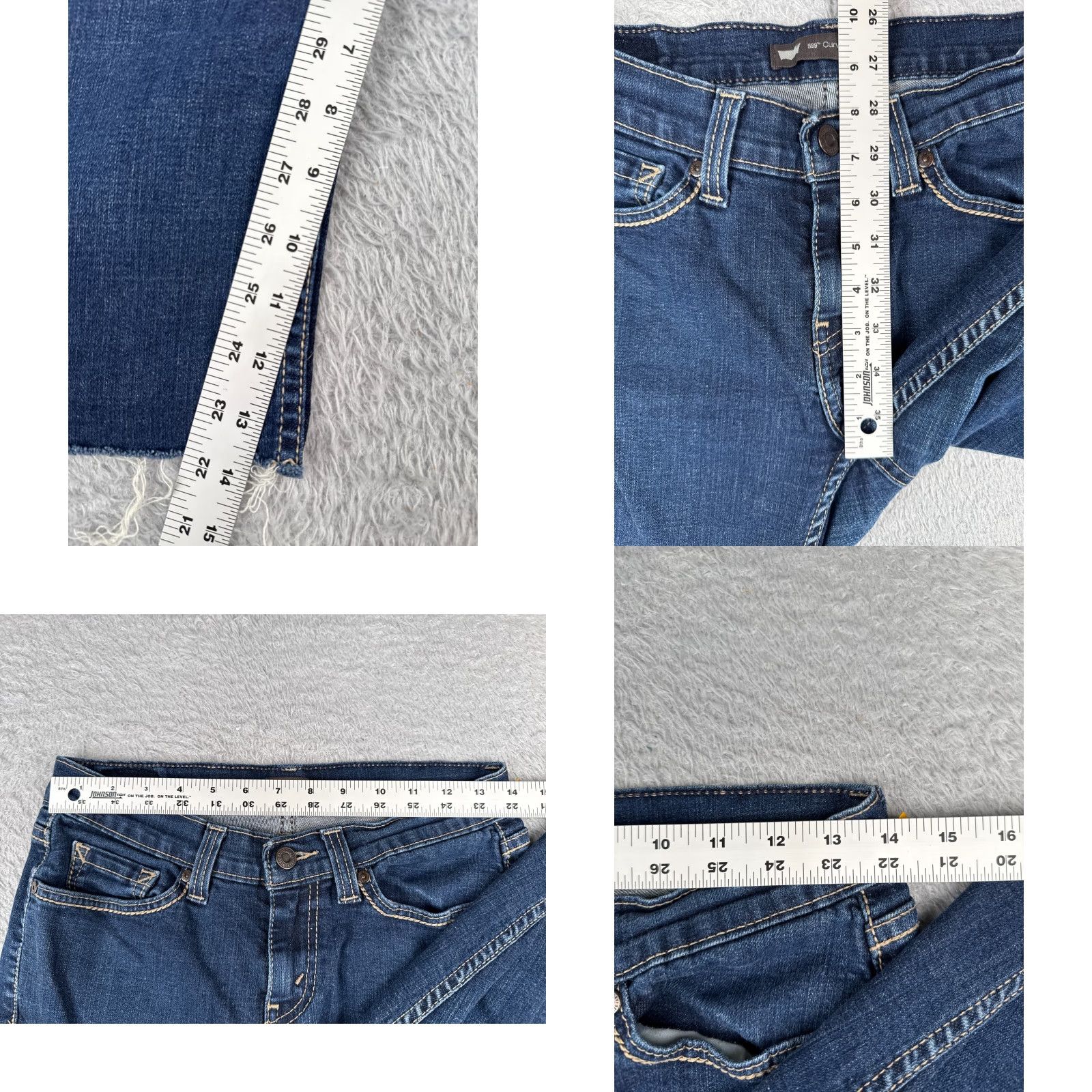 Levi's VINTAGE Levis Shorts Women 8 Blue Denim Cutoff 529 Curvy Low Rise Cotton Blend 28x14 Size 30" / US 8 / IT 44 - 9 Thumbnail
