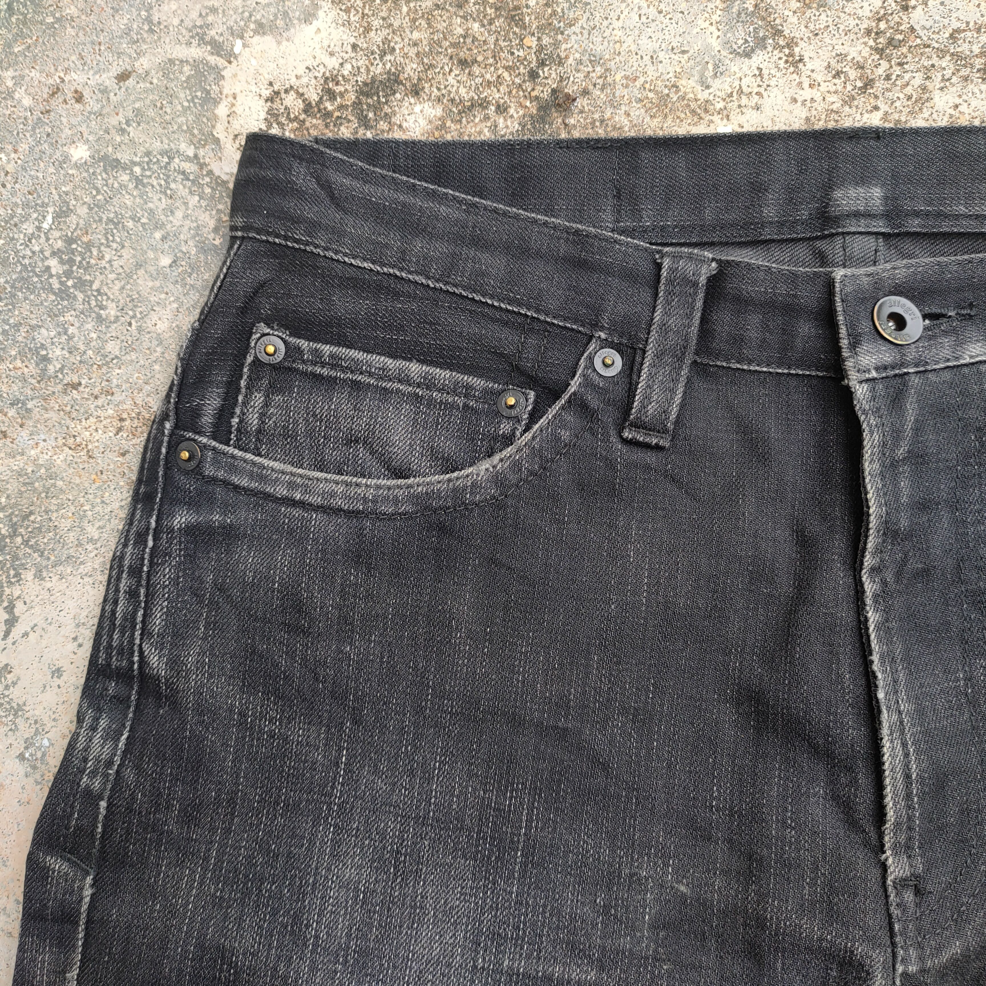 Japanese Brand vintage ALLEGERI faded black denim jeans pants Size US 32 / EU 48 - 6 Thumbnail