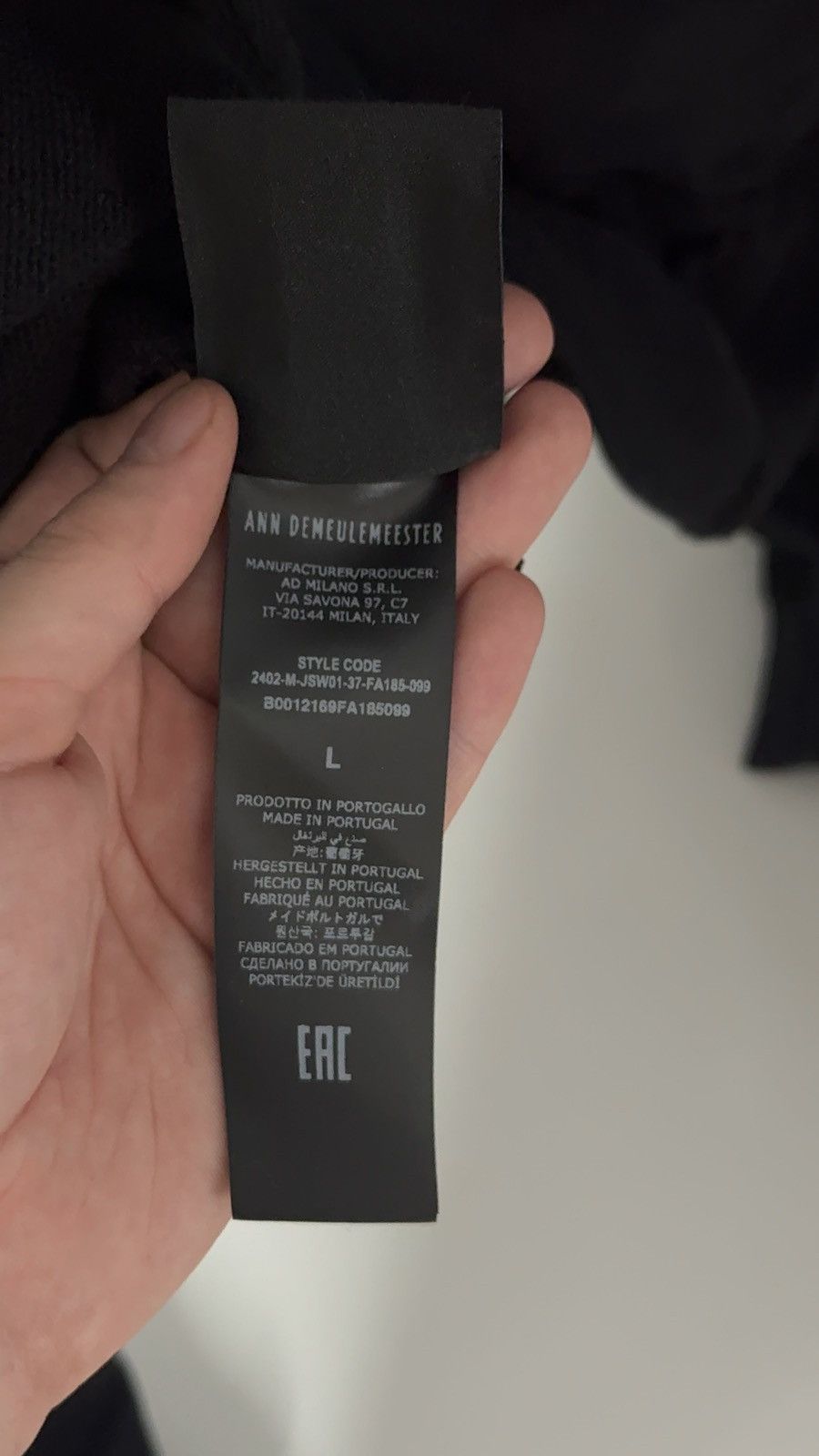 Ann Demeulemeester ✅ ANN Demeulemeester Black Hoodie Size US L / EU 52-54 / 3 - 8 Thumbnail