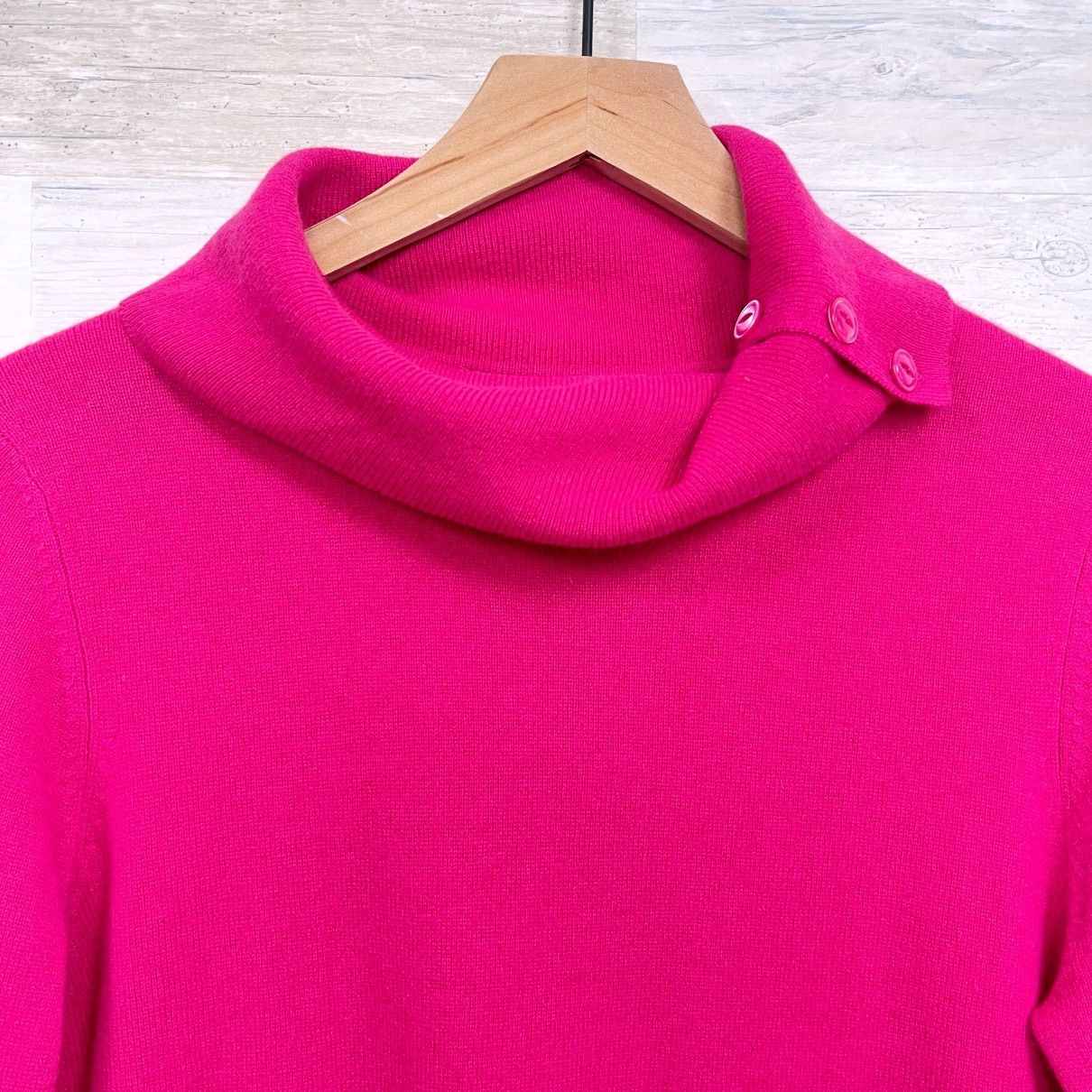 Jones New York Jones New York Cashmere Side Button Sweater Pink Womens M Size M / US 6-8 / IT 42-44 - 2 Thumbnail